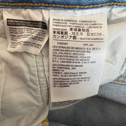 Levi's 501 Repro Big E Distressed Light Wash Jeans - Men's Size 31x26