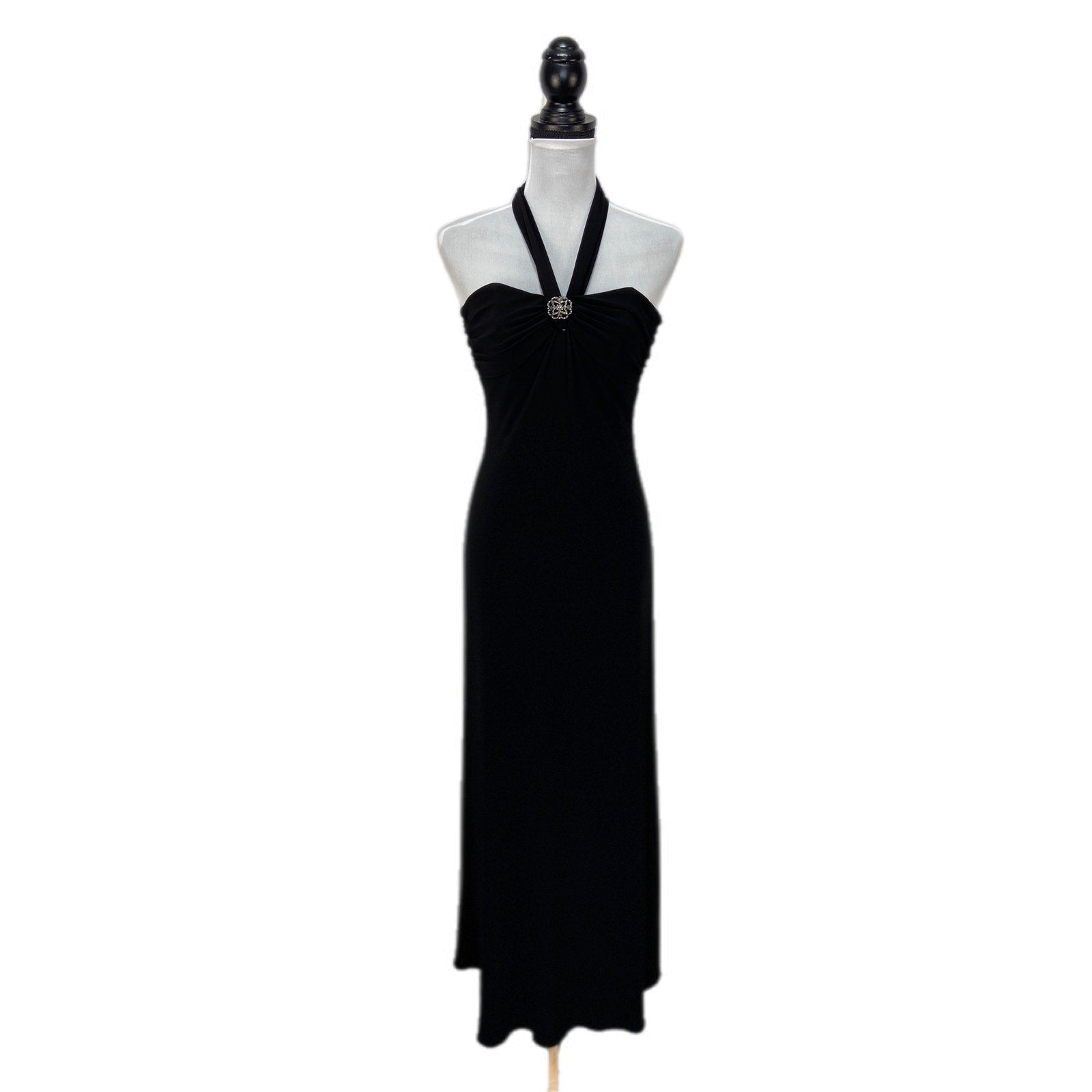 Vintage Laundry by Shelli Segal Black Halter Long Black Formal Dress - Women 0