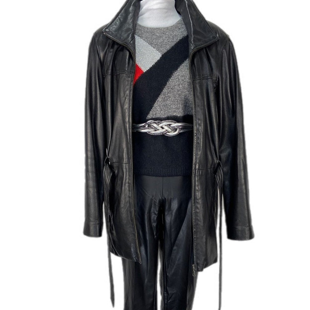 Vintage Silk Blend Embellished Bold Pattern Sweater - Women's Size M