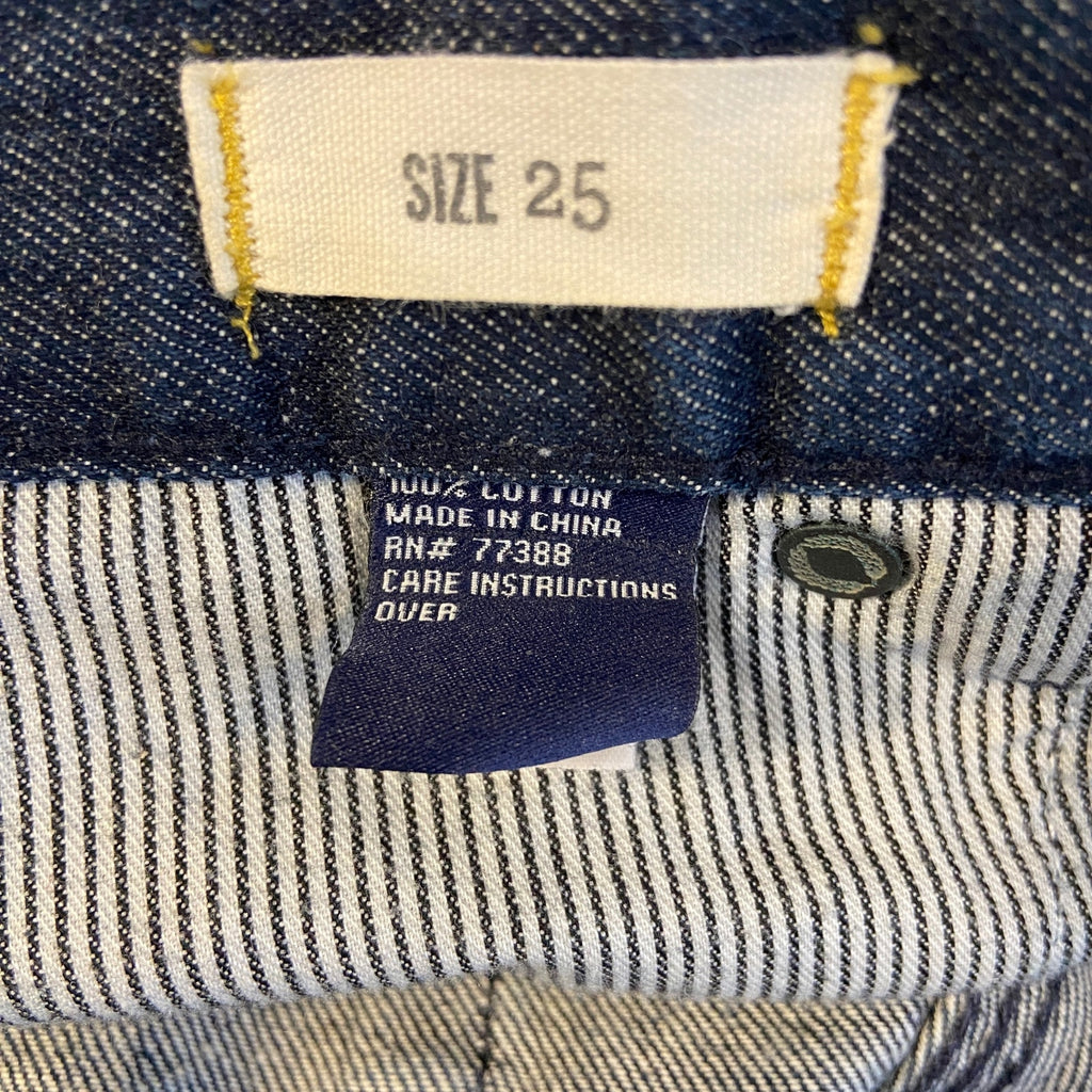 Madewell Dark Wash Raw Hem Cuffed Denim Shorts - Women's Size 25