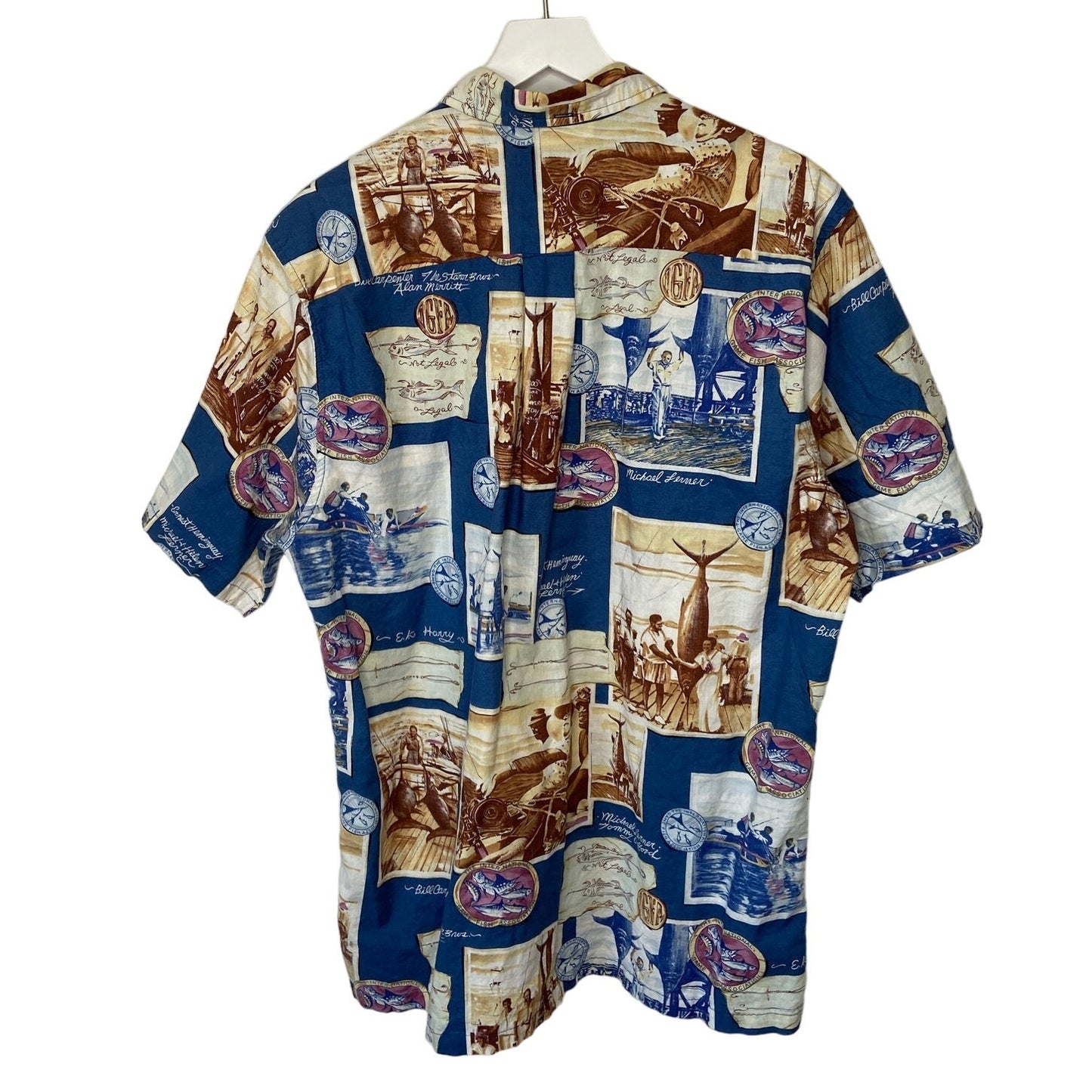 American Vintage International Game Fish Hawaiian Shirt - Men's Size XL