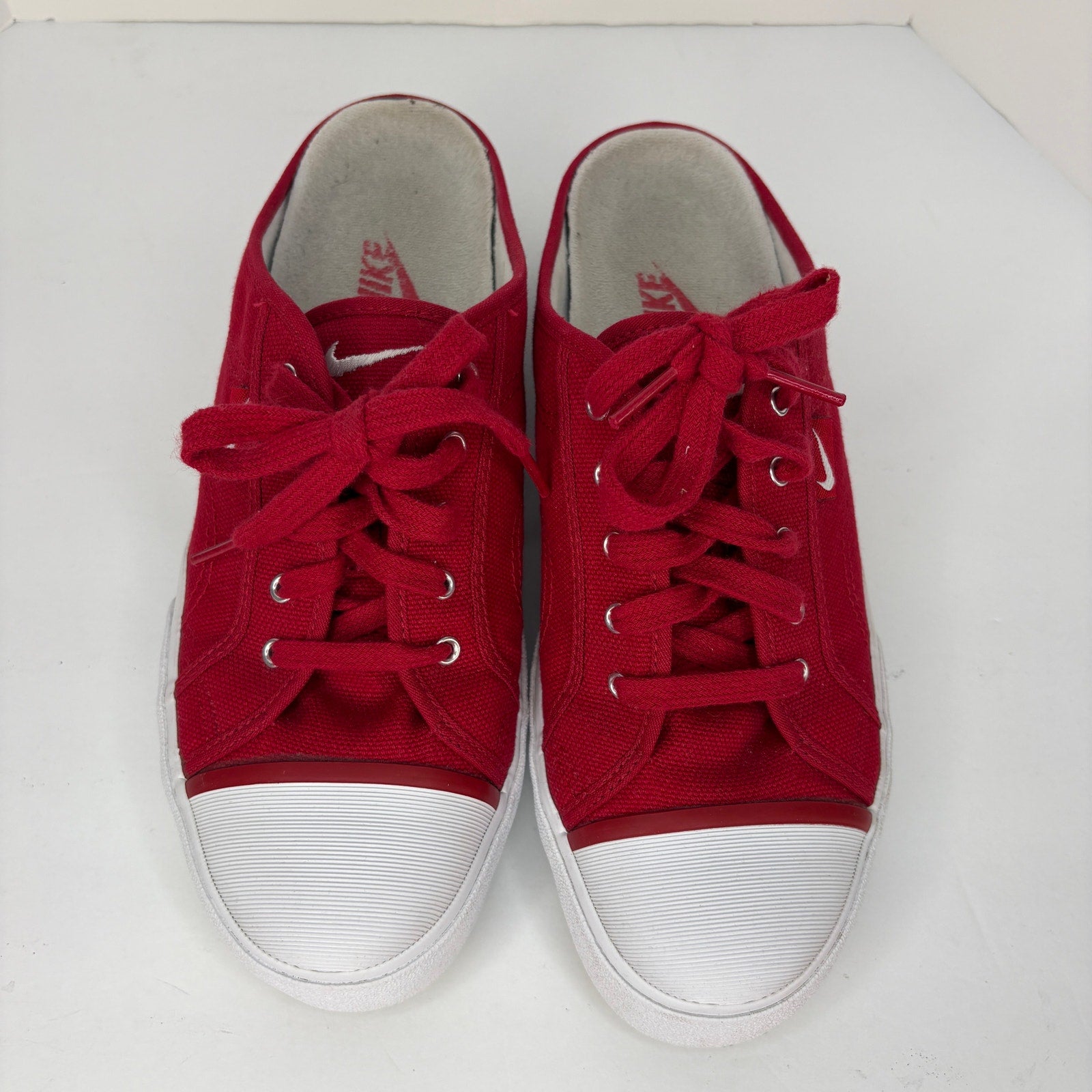 Vintage Nike Hermosa Red Canvas Slip On Sneakers 302488-611 - Women's Size 10