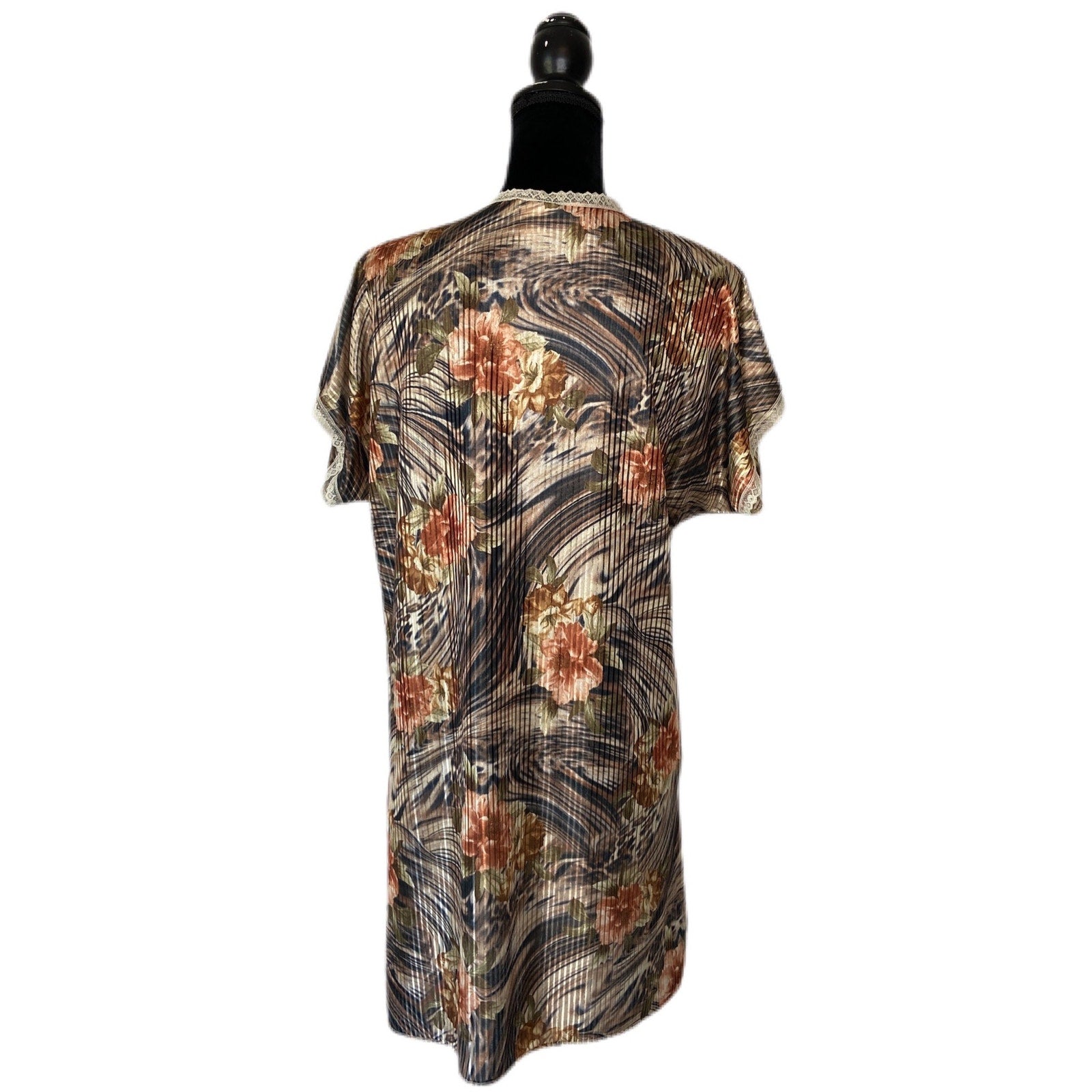 Vintage Animal Floral Print Kimono - Women's Size M