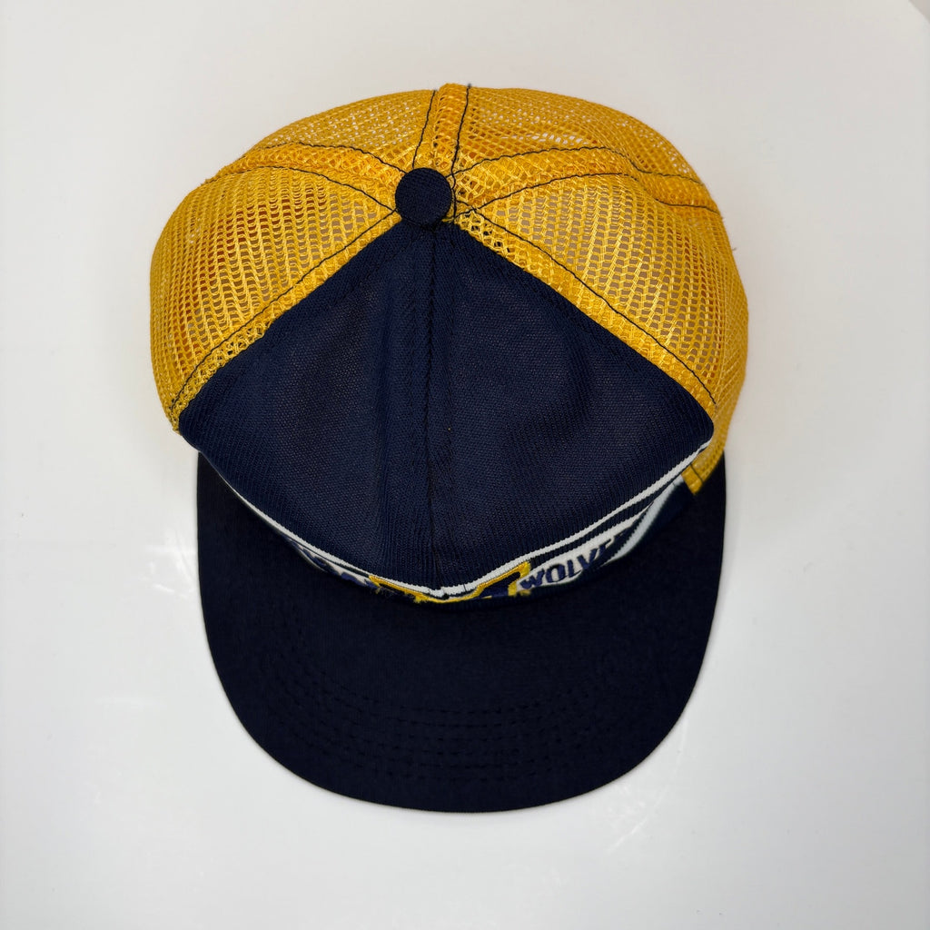 Vintage University of Michigan Mesh Embroidered Snapback Hat