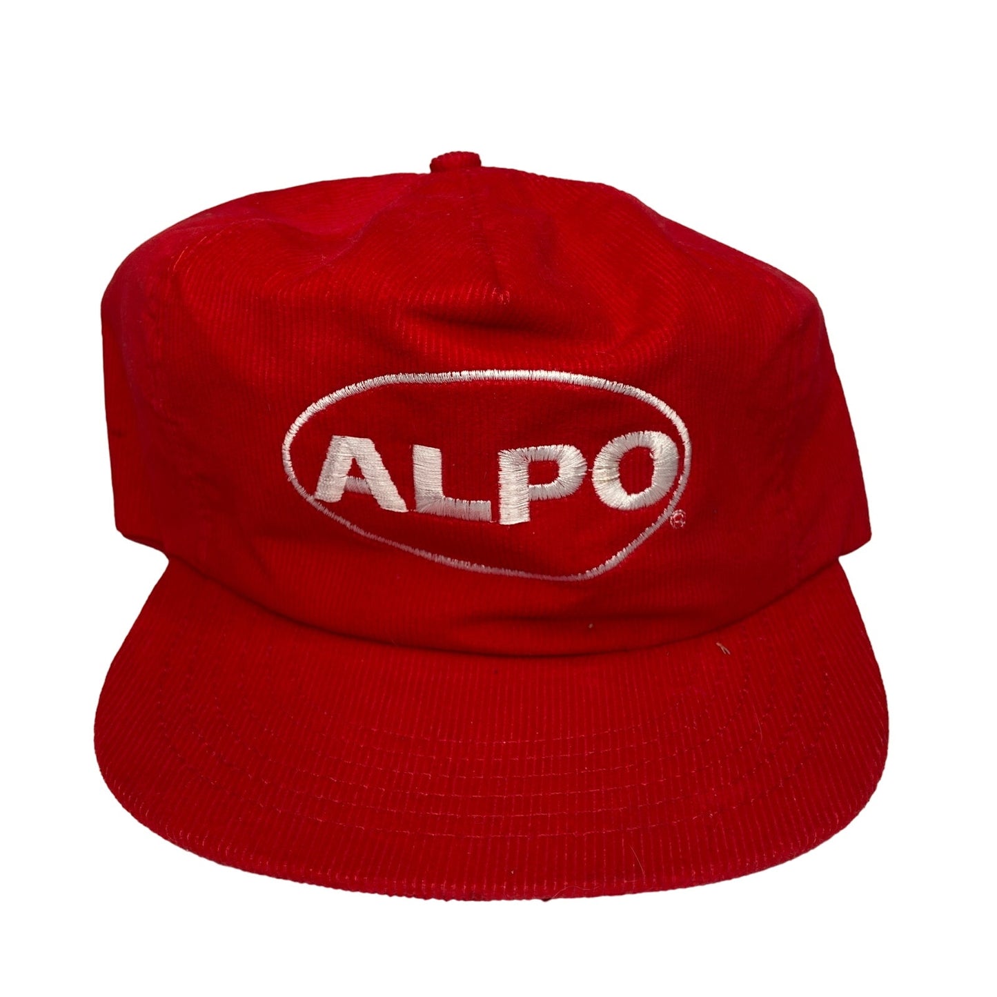 American Vintage Alpo Red Corduroy Snapback Trucker Hat