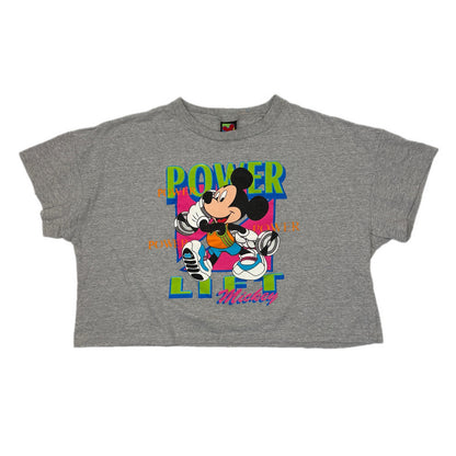 American Vintage Mickey Unlimited Crop Weight Lifting T Shirt - Women's Size L