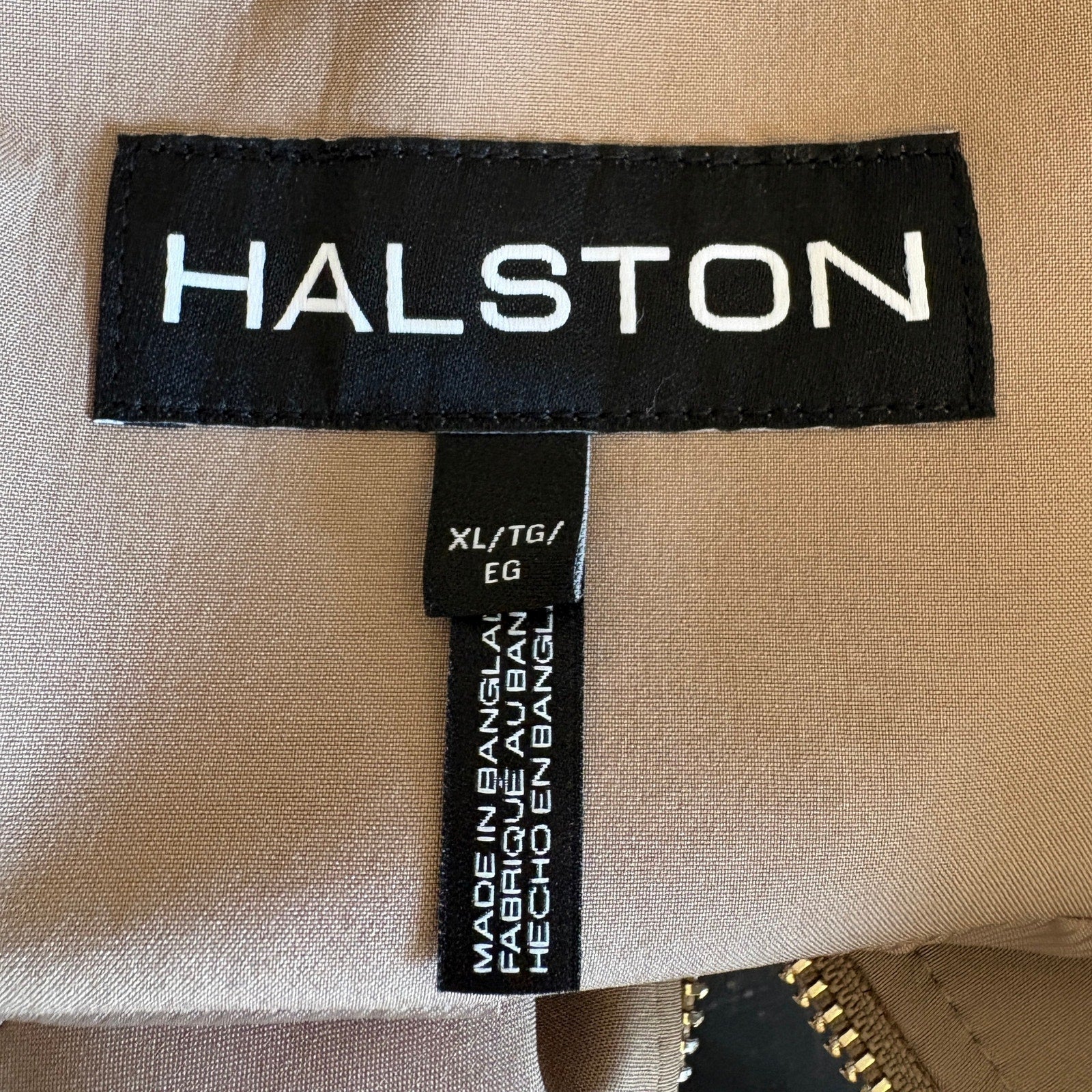 Halston Long Tan Belted Trench Coat - Women's Size XL