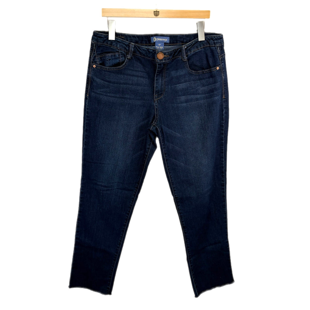 Democracy Flex-ellent Raw Hem Dark Wash Jeans - Women's Size 14