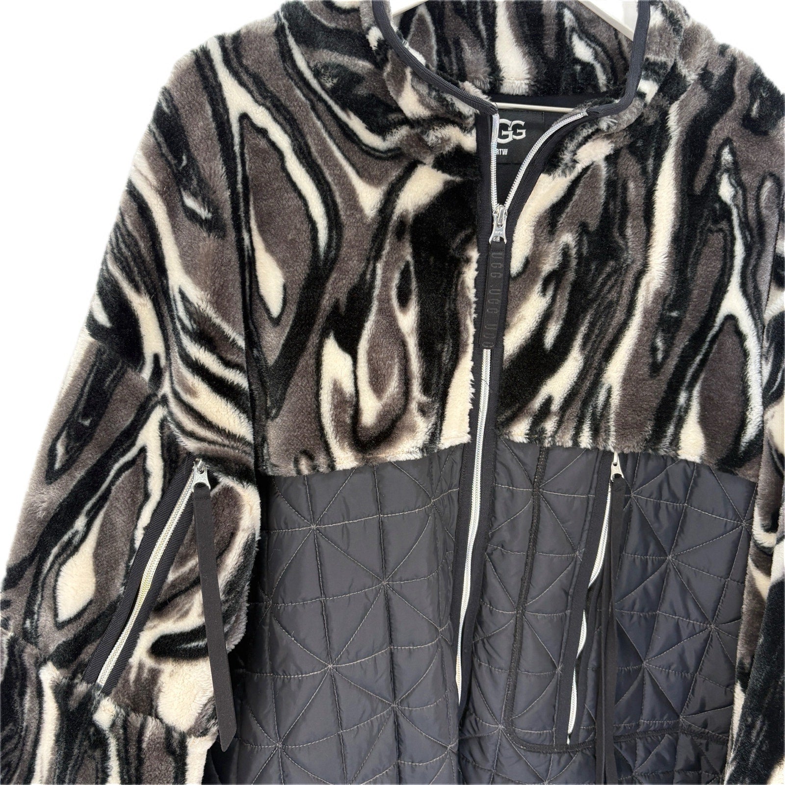 UGG Marlene Quilted Fleece Jacket - Women's Size L