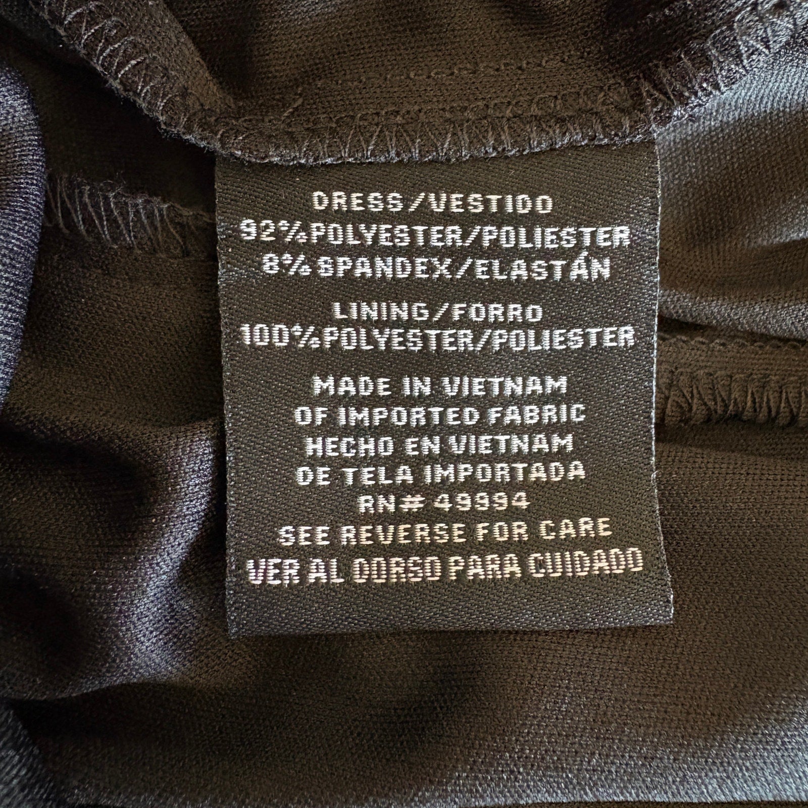 R&M Richards Gunmetal Metallic Quarter Sleeve Formal Dress - Women's Size 10P