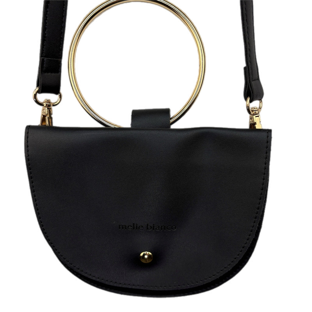 Melie Bianco Felix Ring Black Vegan Leather Crossbody