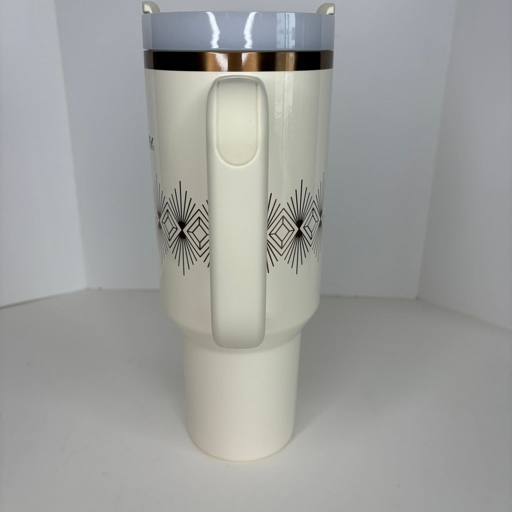 Stanley Deco Cream Gloss 40 oz Tumbler No Straw