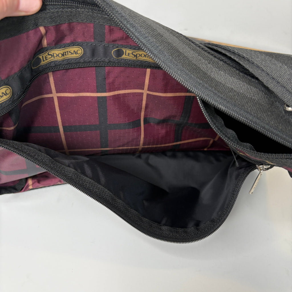 LeSportsac Burgundy Plaid Crossbody Everyday Bag