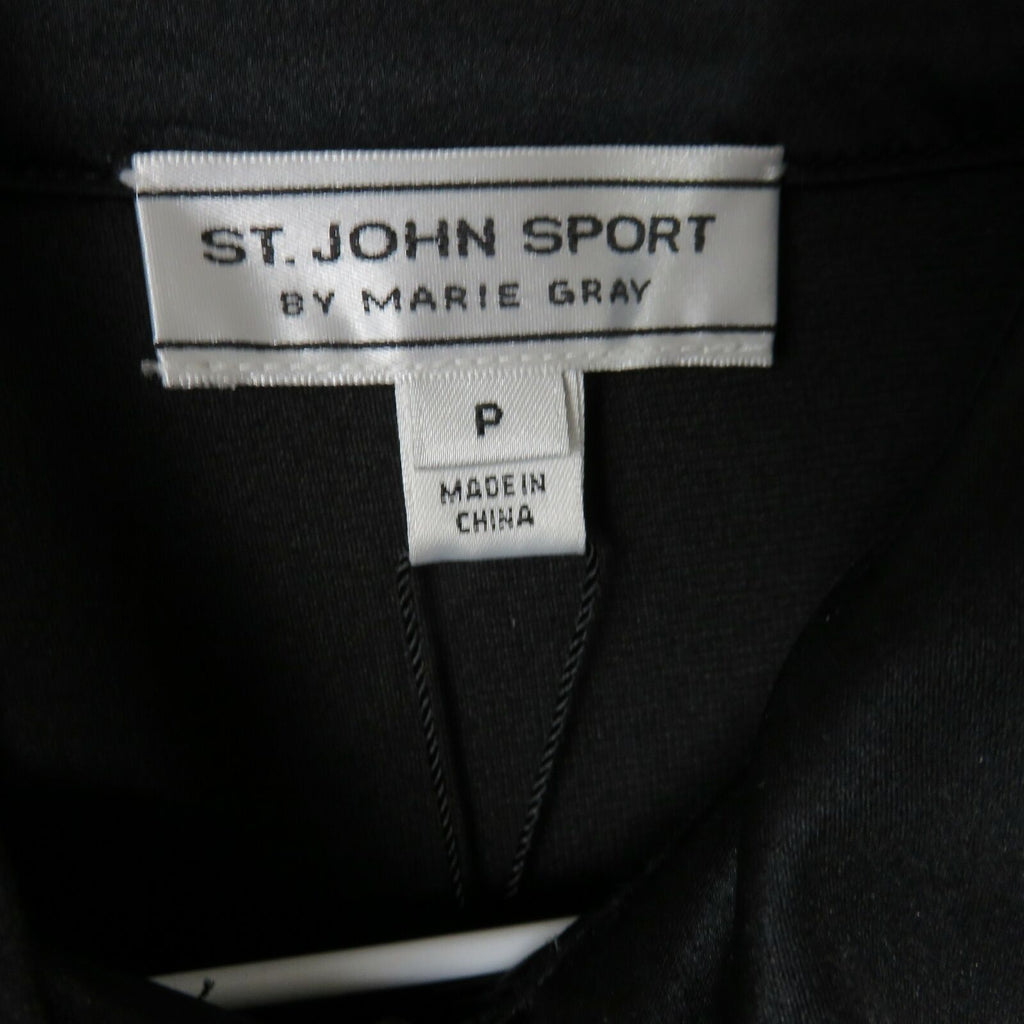 St. John Sport Rhinestone Zip Up Velvet Jacket NWT - Women's L Petite