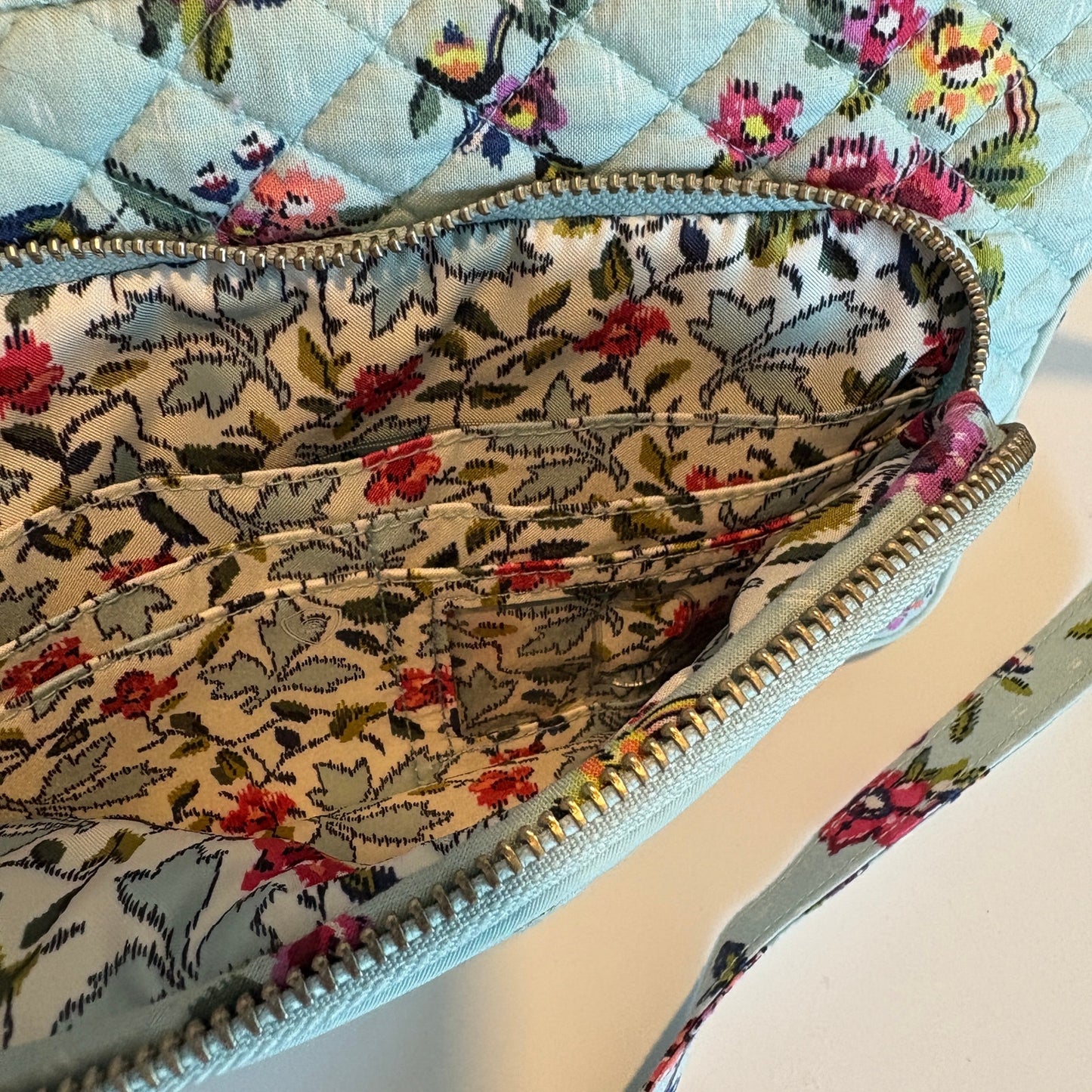 Vera Bradley Water Bouquet Little Hipster Crossbody Purse