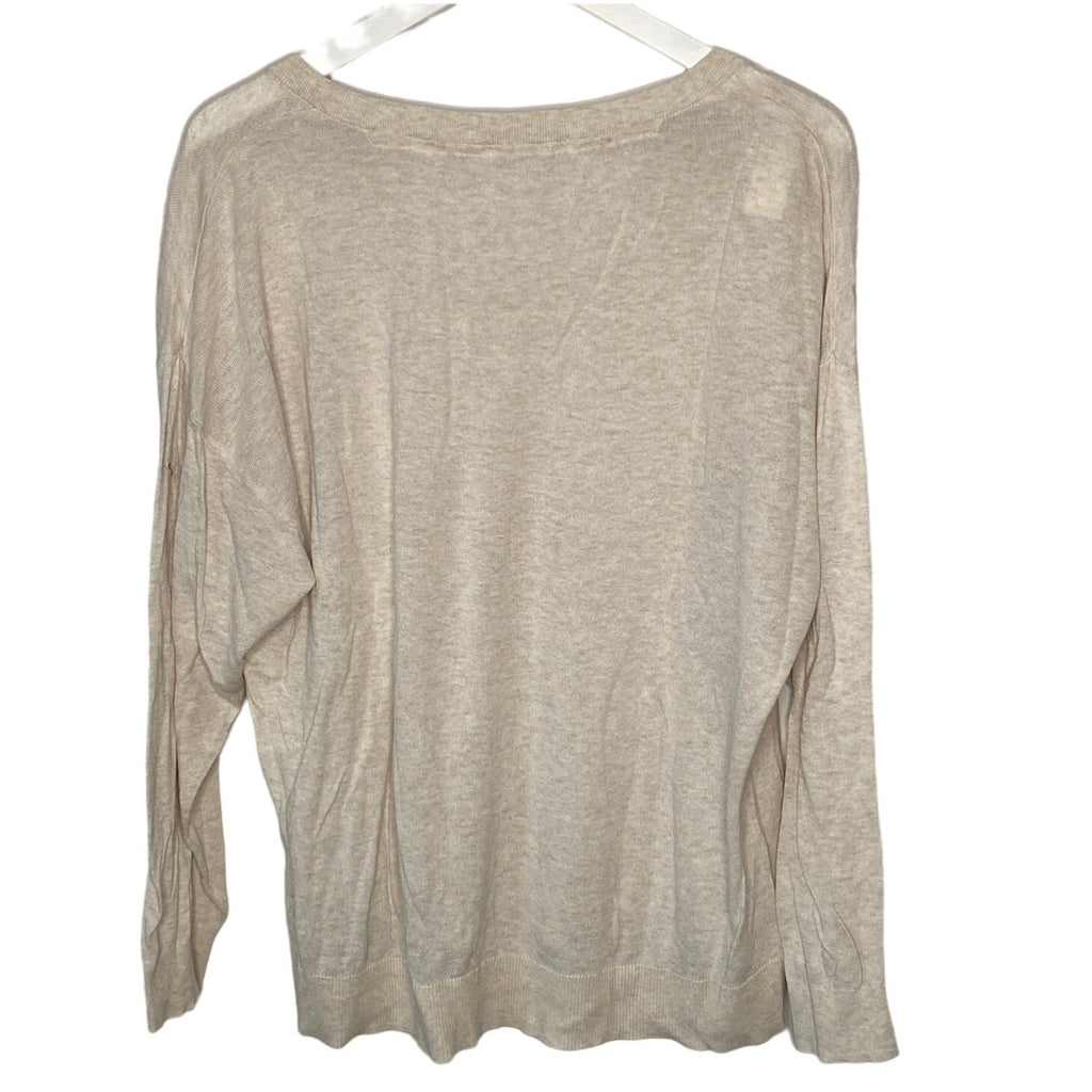Elizabeth and James Oversized Lightweight V Neck Sweater - Women's Size M