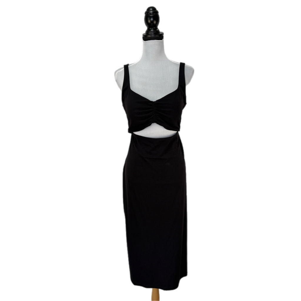 Aerie Offline Black Open Midriff Long Dress NWT - Women's Size XL