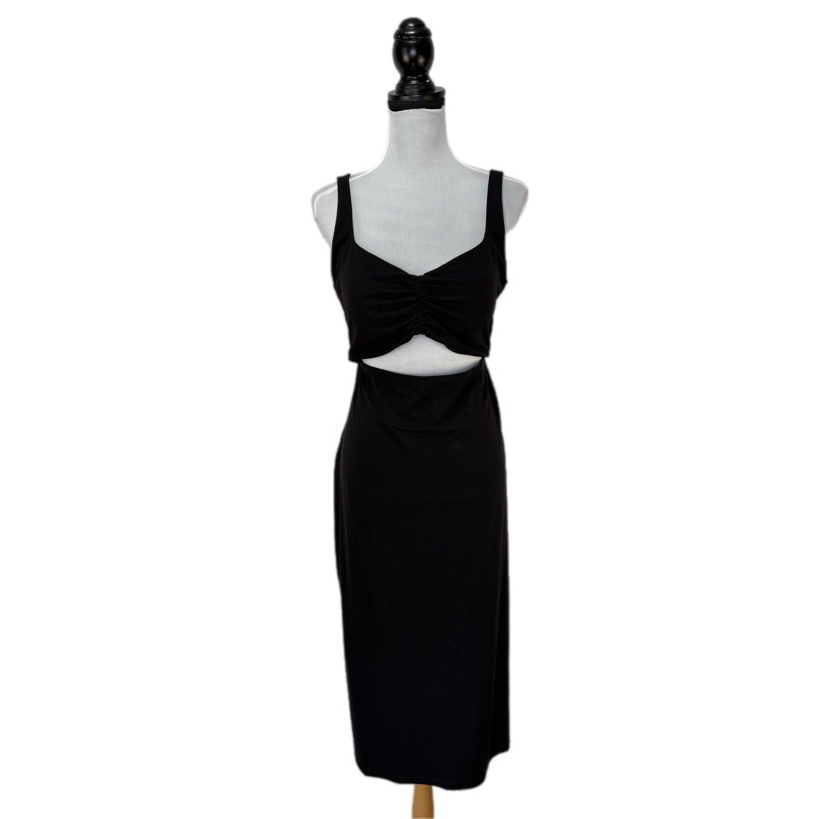 Aerie Offline Black Open Midriff Long Dress NWT - Women's Size XL