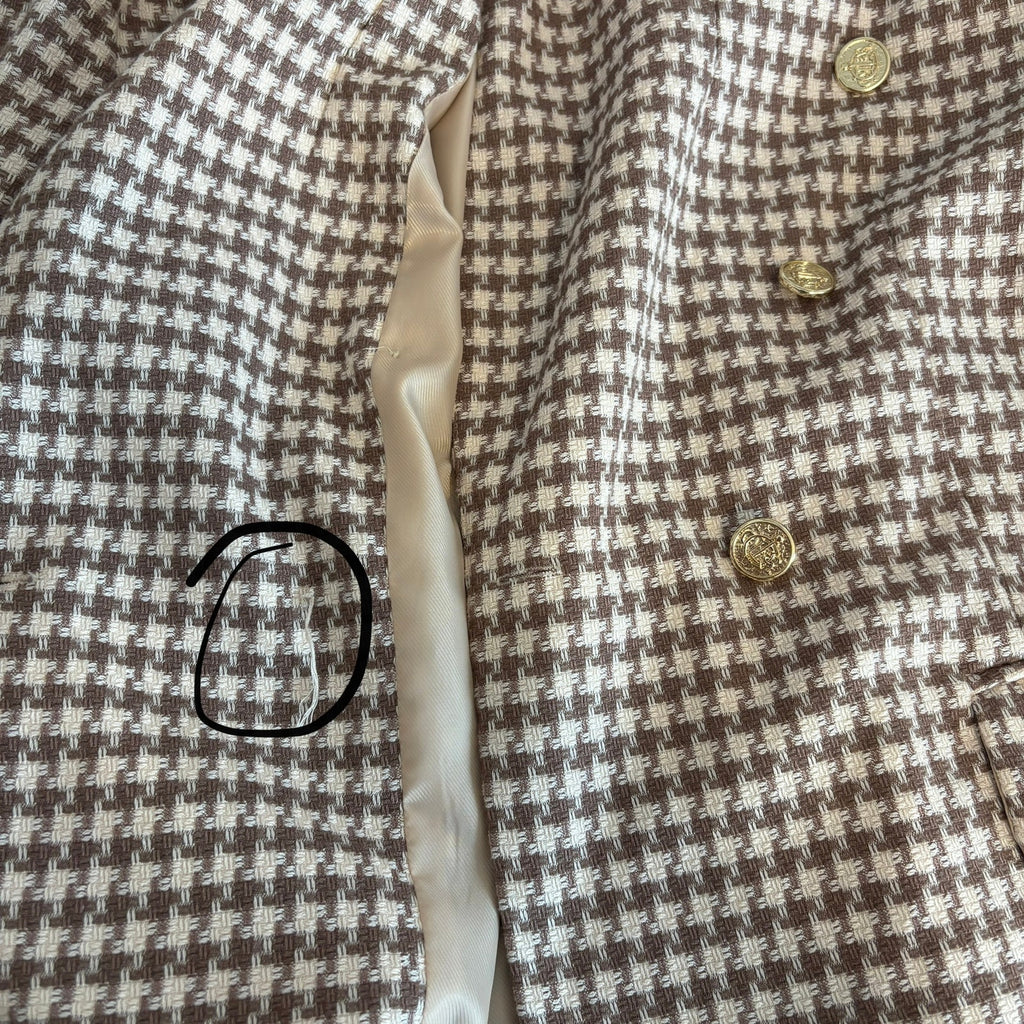 Entro Matching Houndstooth Shorts and Blazer Set - Women's Size L