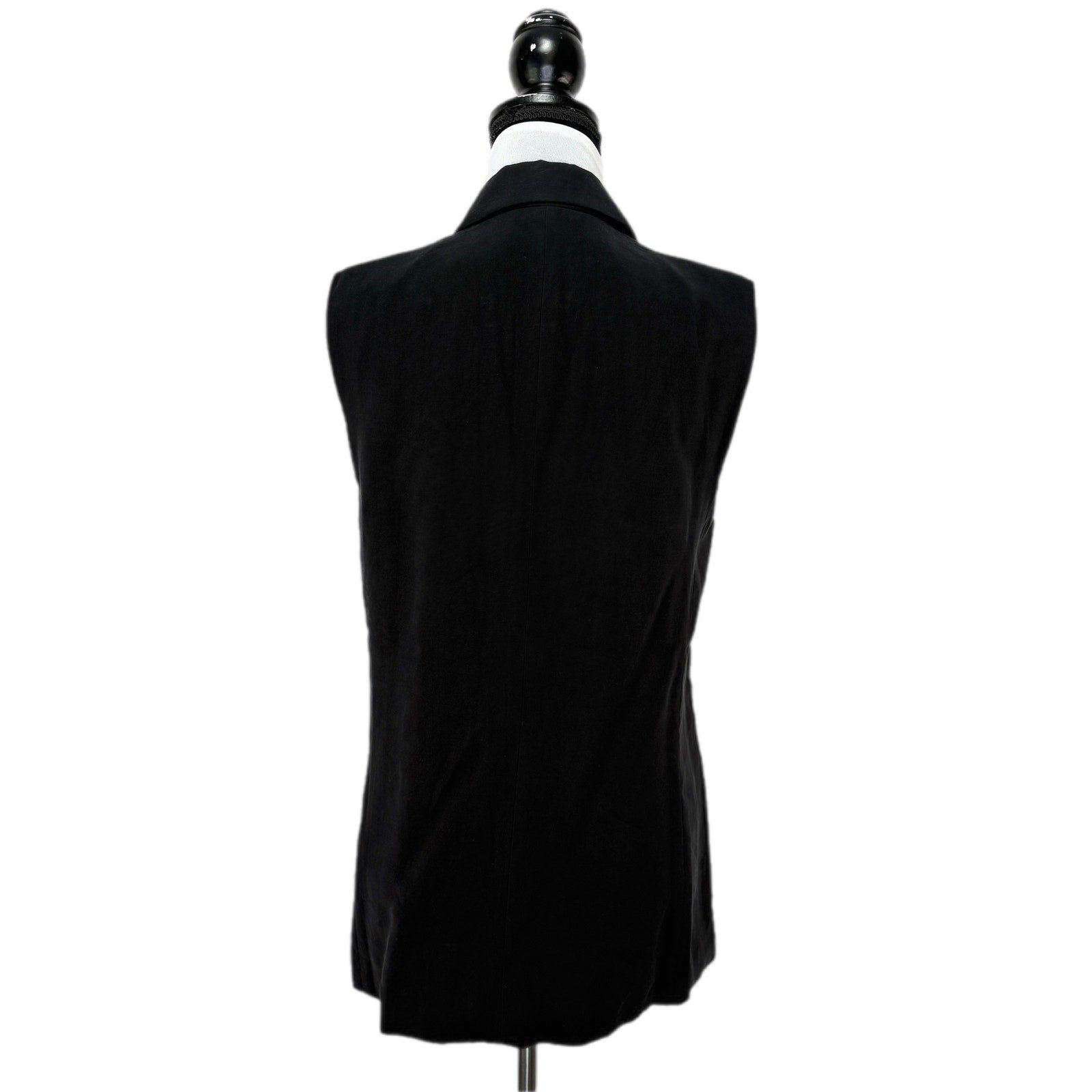 Simply Vera Vera Wang Black Sleeveless Blazer Vest - Women's Size M