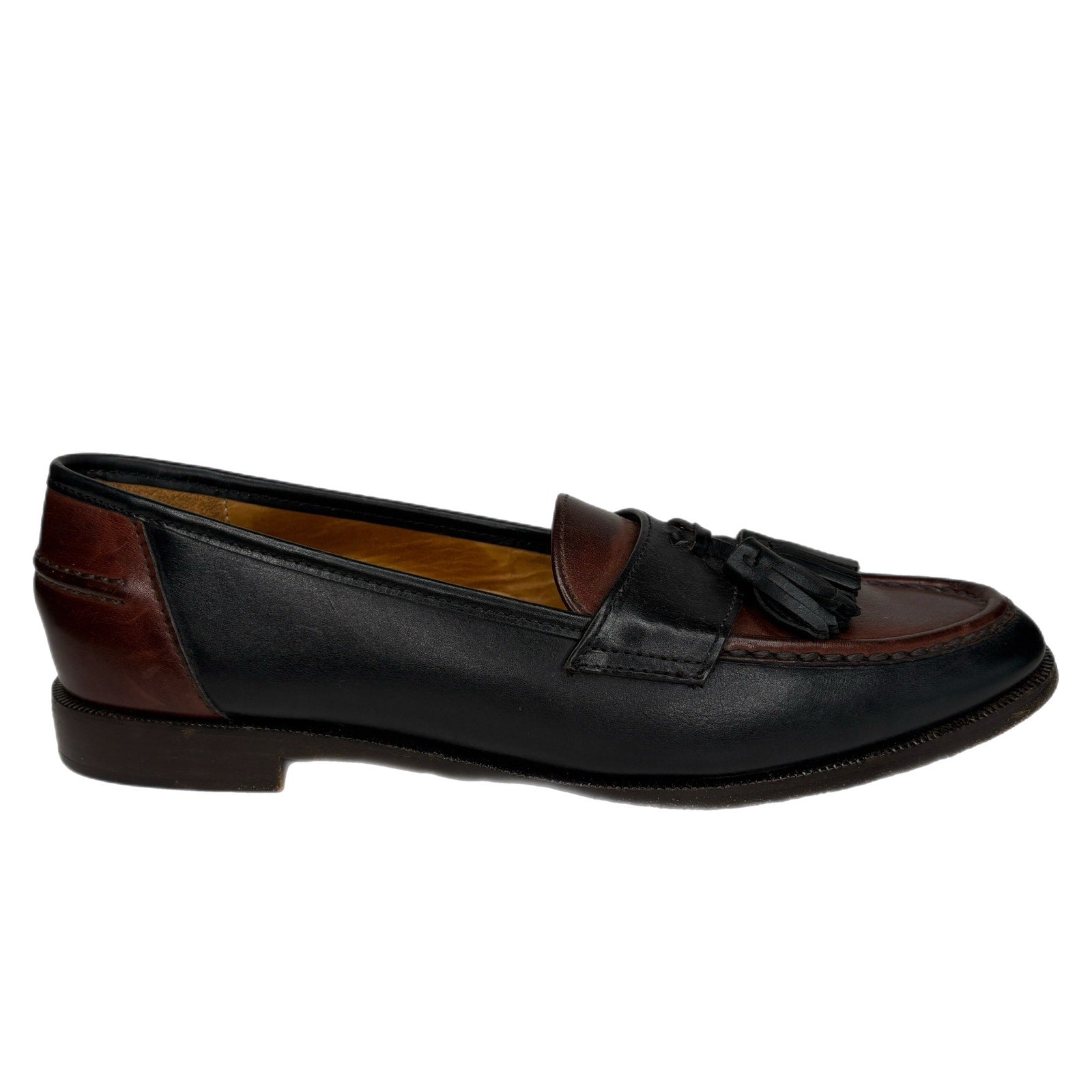 Vintage Cole Haan Leather Tassel Two Tone Loafers - Women's Size 9 Narrow