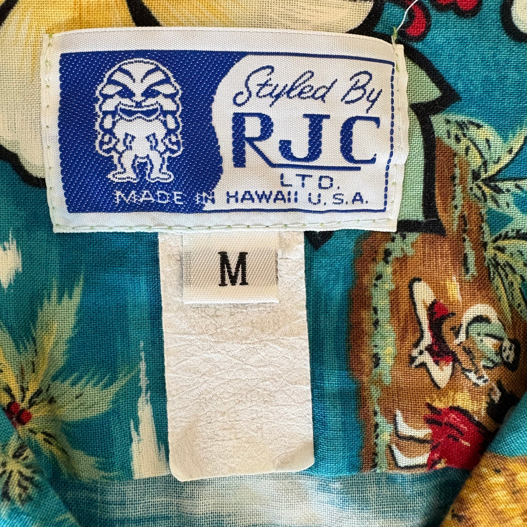 Vintage Hula Girls Hawaiian Shirt Made in USA - Men's Size M