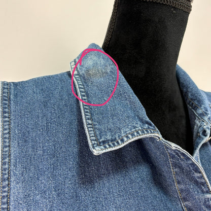 Woolrich Sleeveless Denim Shirt Dress - Women's Size L