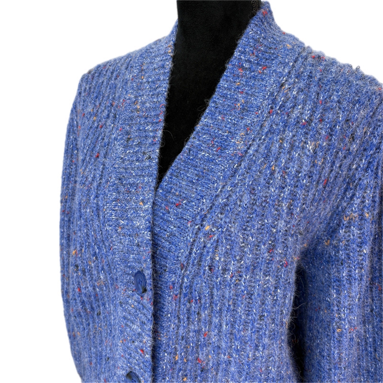 French Connection Natalya Blue Wool Alpaca Blend Cardigan - Women's Size L