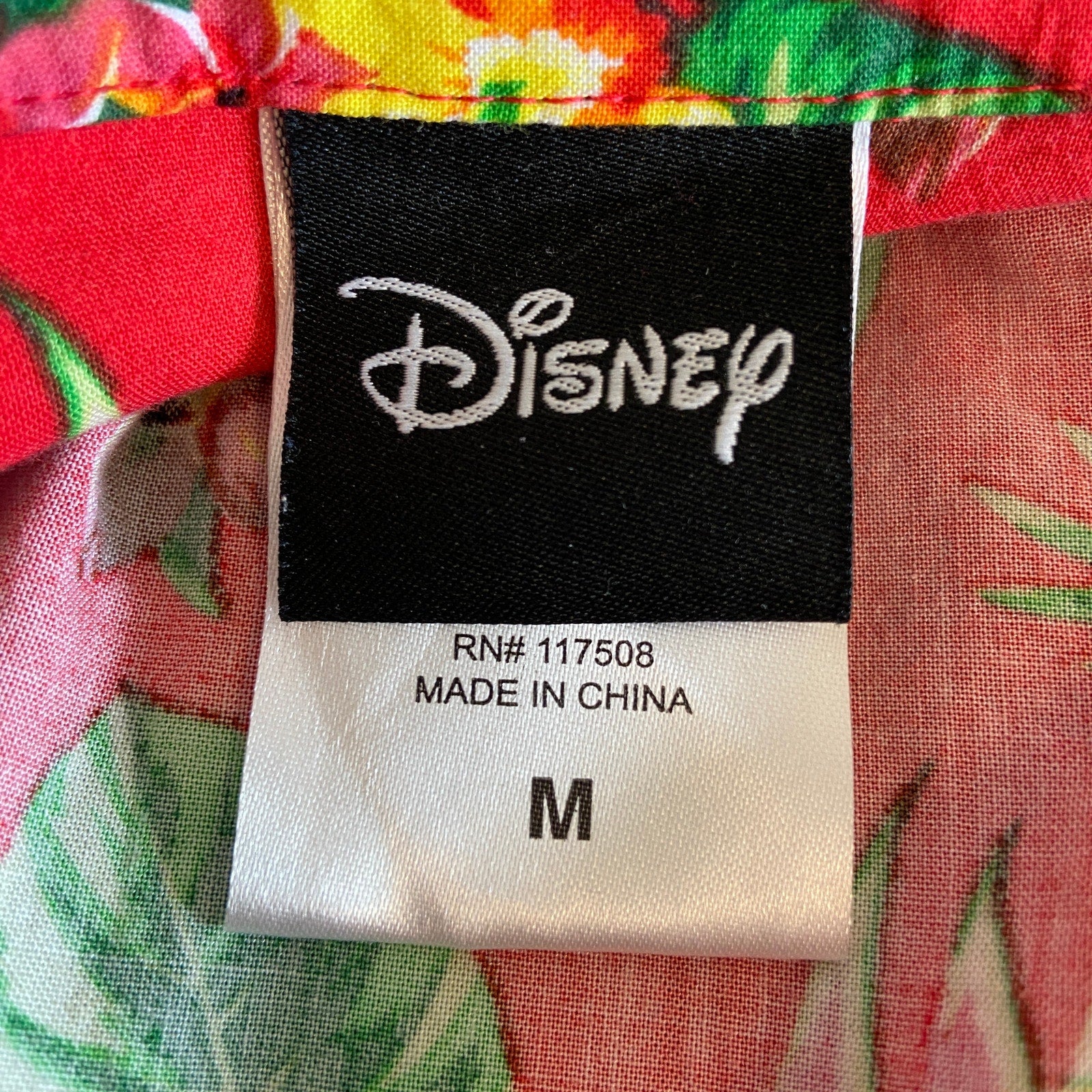Disney Mickey Minnie Hula Red Hawaiian Shirt - Adult Size M