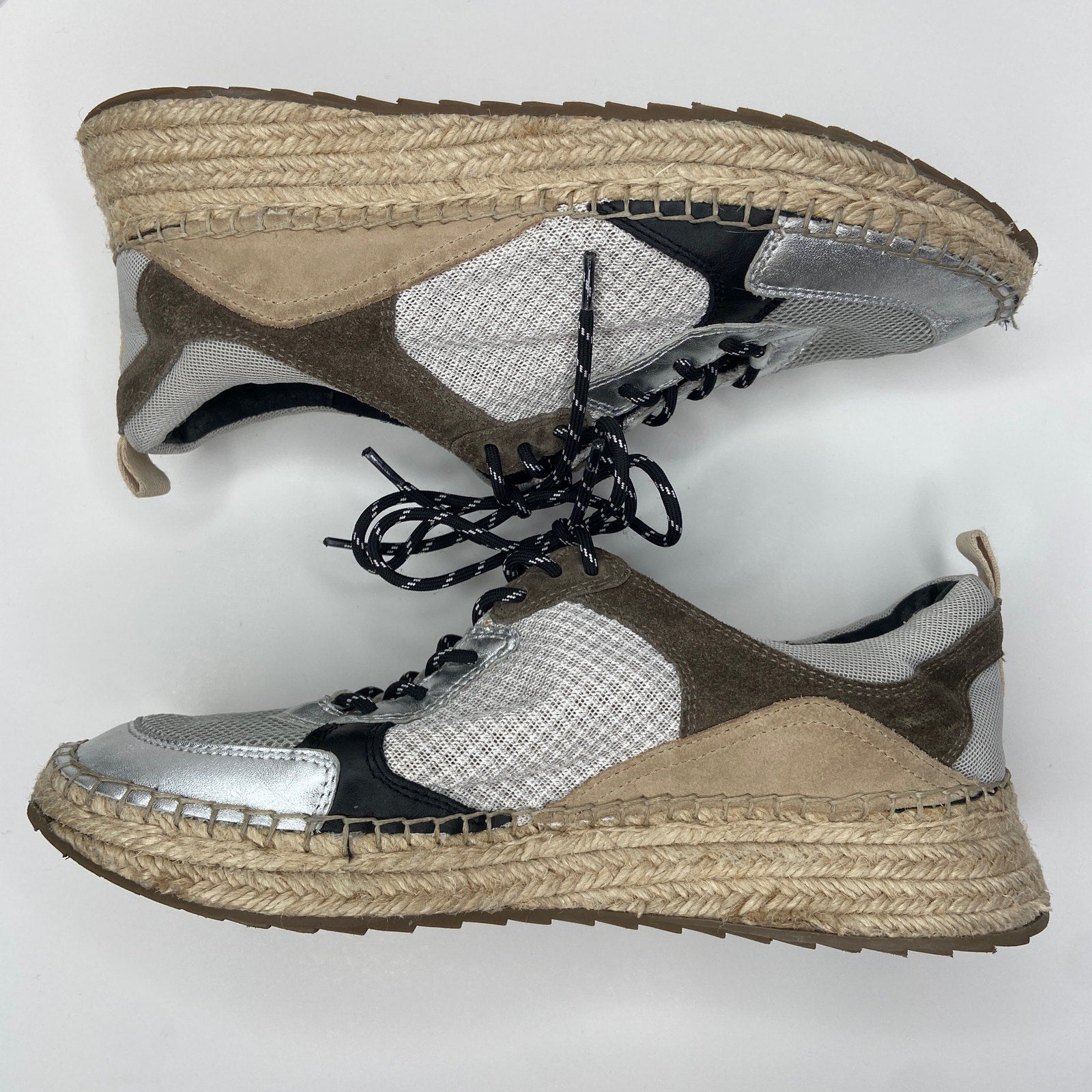 Marc Fisher Silver Toe Espadrilles Sneakers - Women's Size 9.5