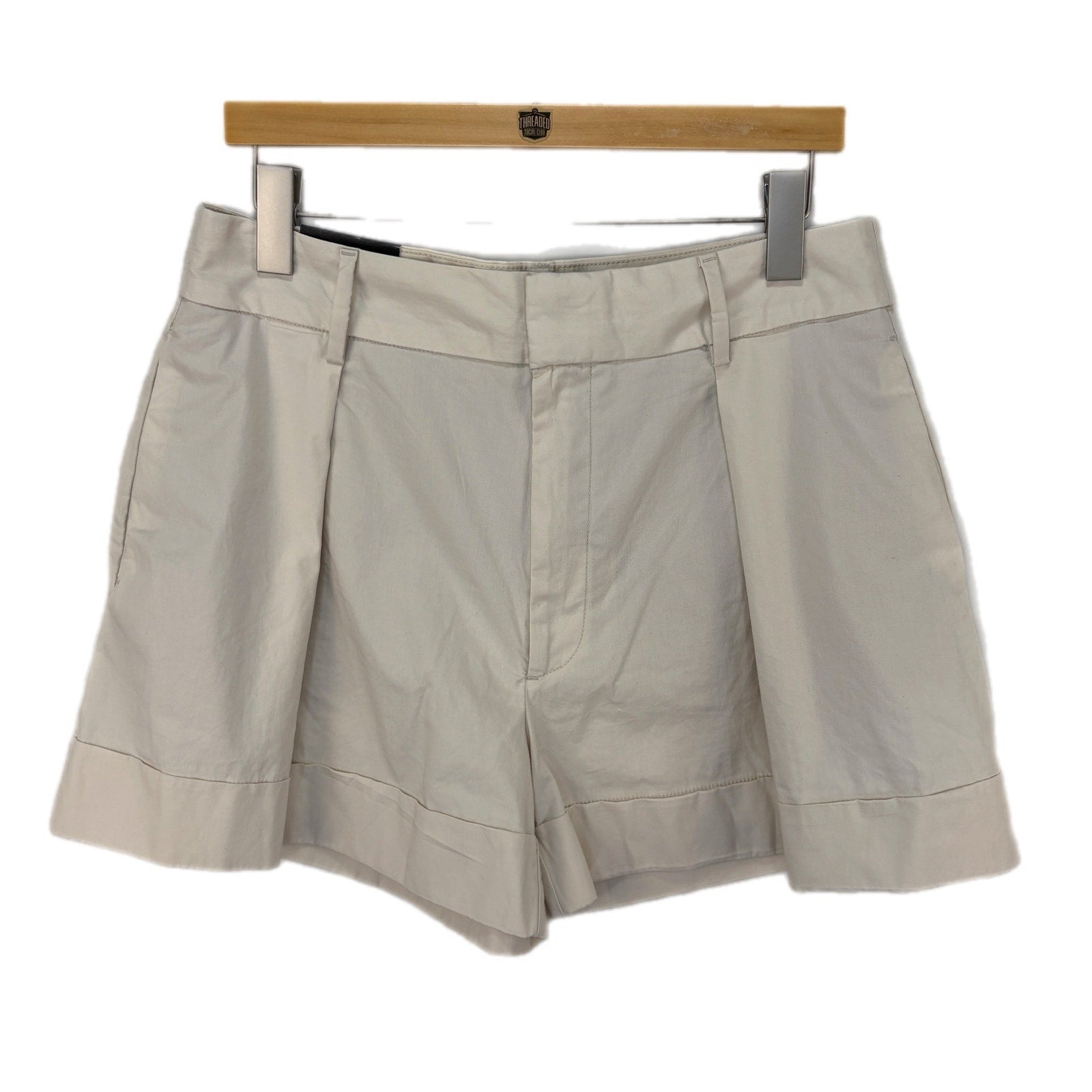 Banana Republic Khaki Pleat Front Cuff Shorts NWT - Women's Size 12