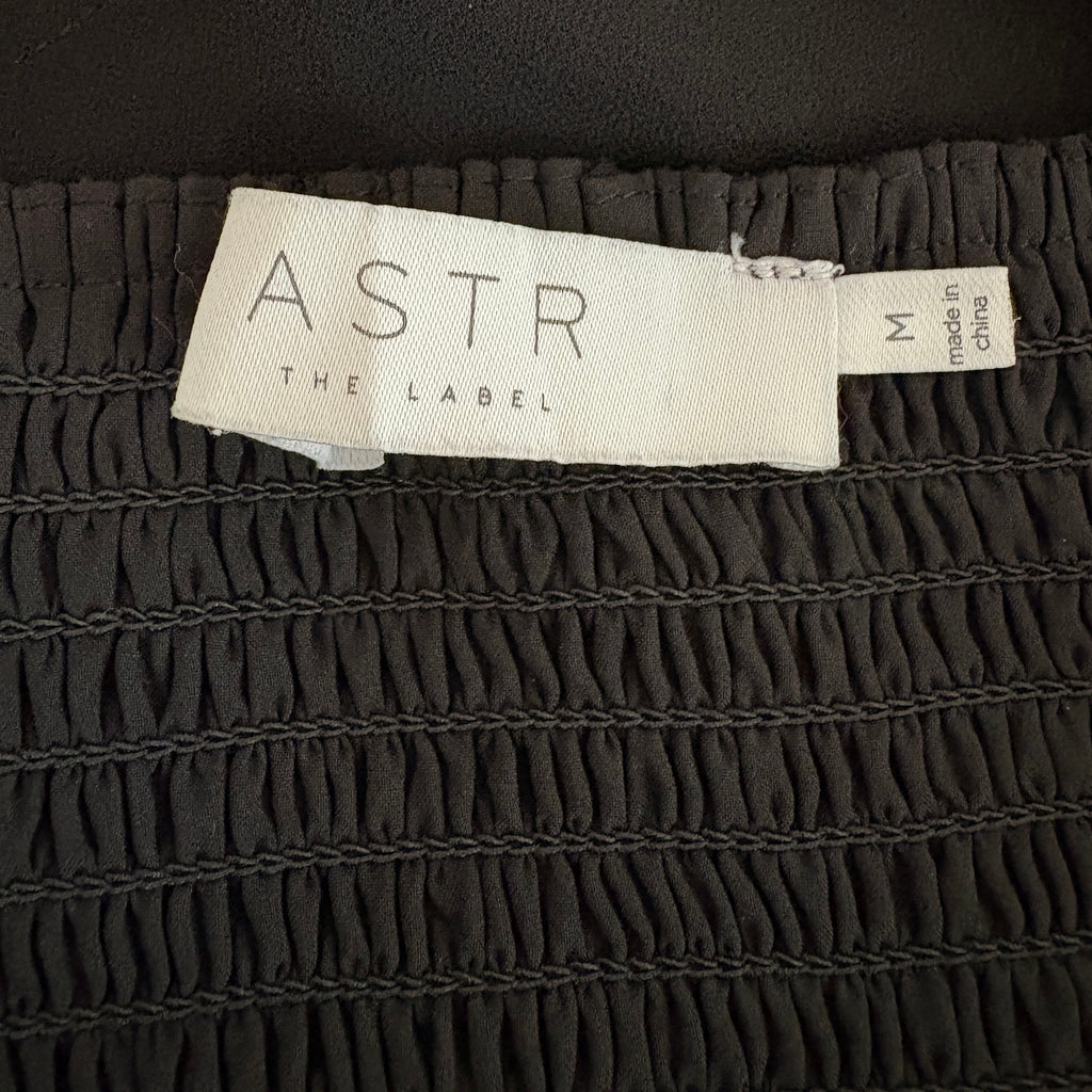 ASTR The Label Black Off Shoulder Long Sleeve Crop Top - Women's Size M