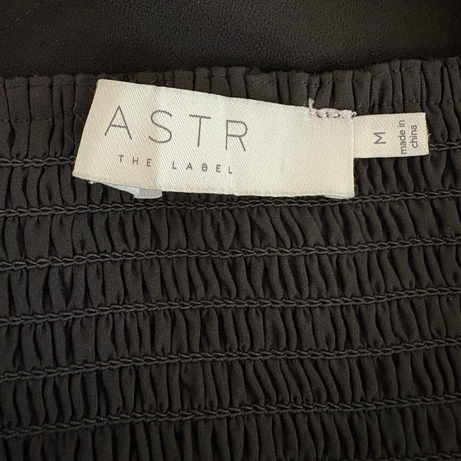 ASTR The Label Black Off Shoulder Long Sleeve Crop Top - Women's Size M