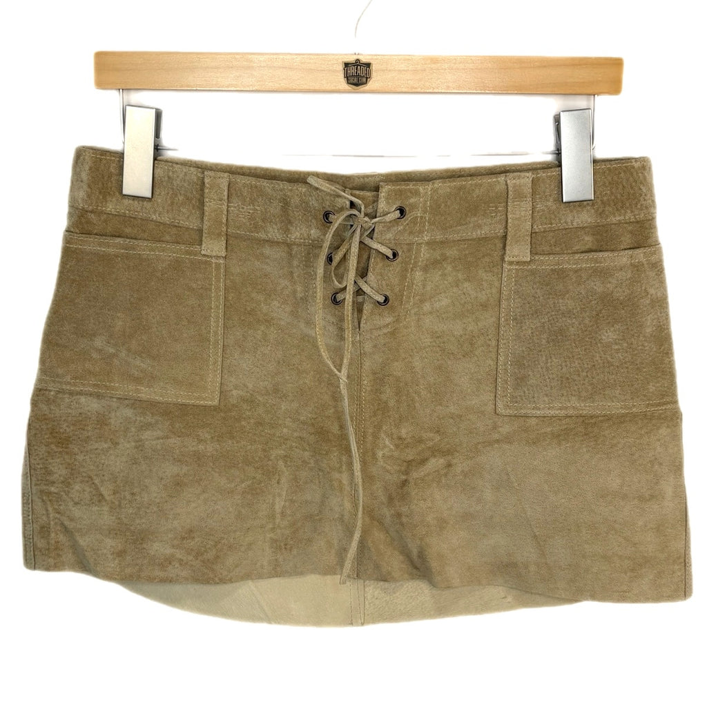 Abercrombie Light Brown Suede Mini Skirt - Women's Size 4