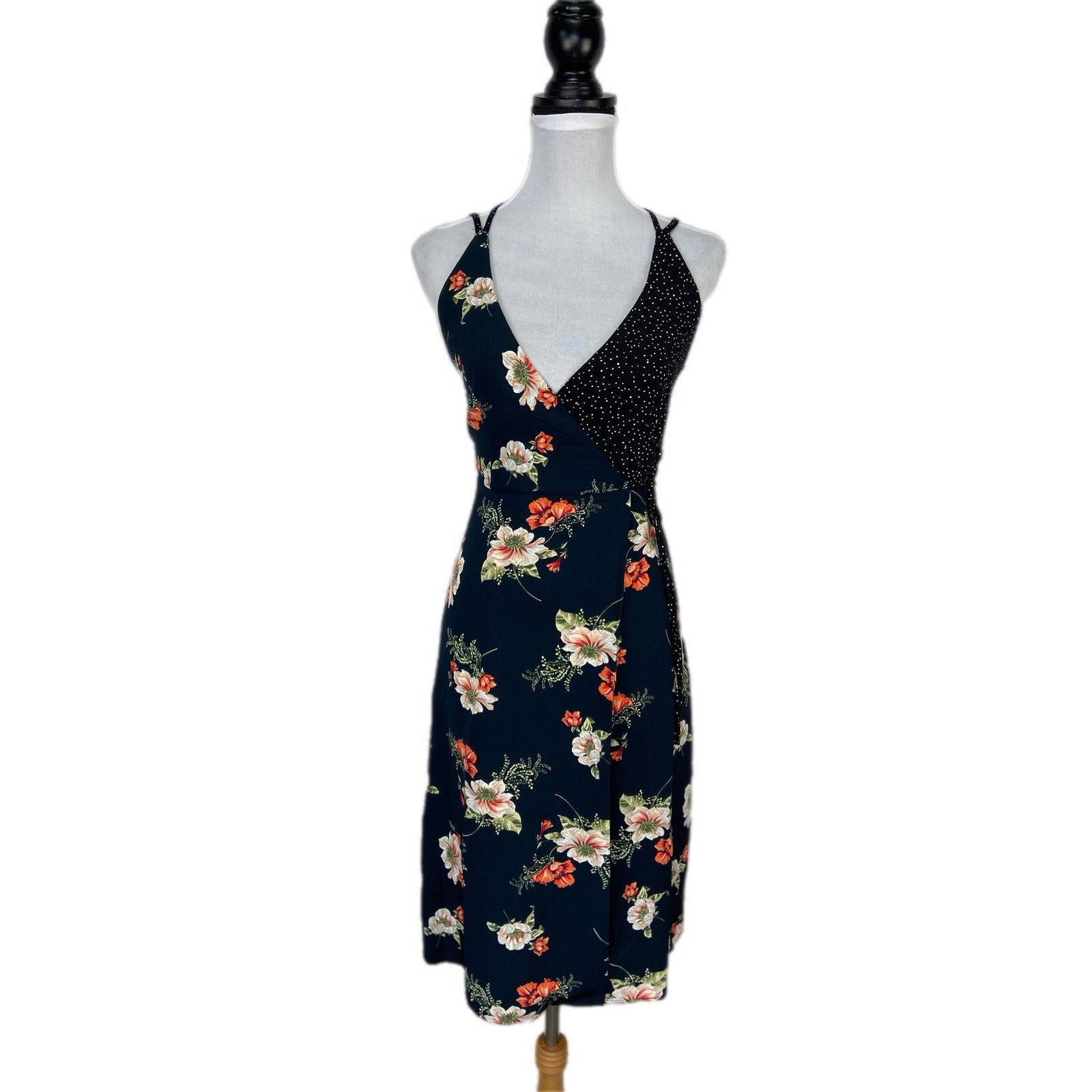 Topshop Floral Wrap Slip Dress - Women's Size 2