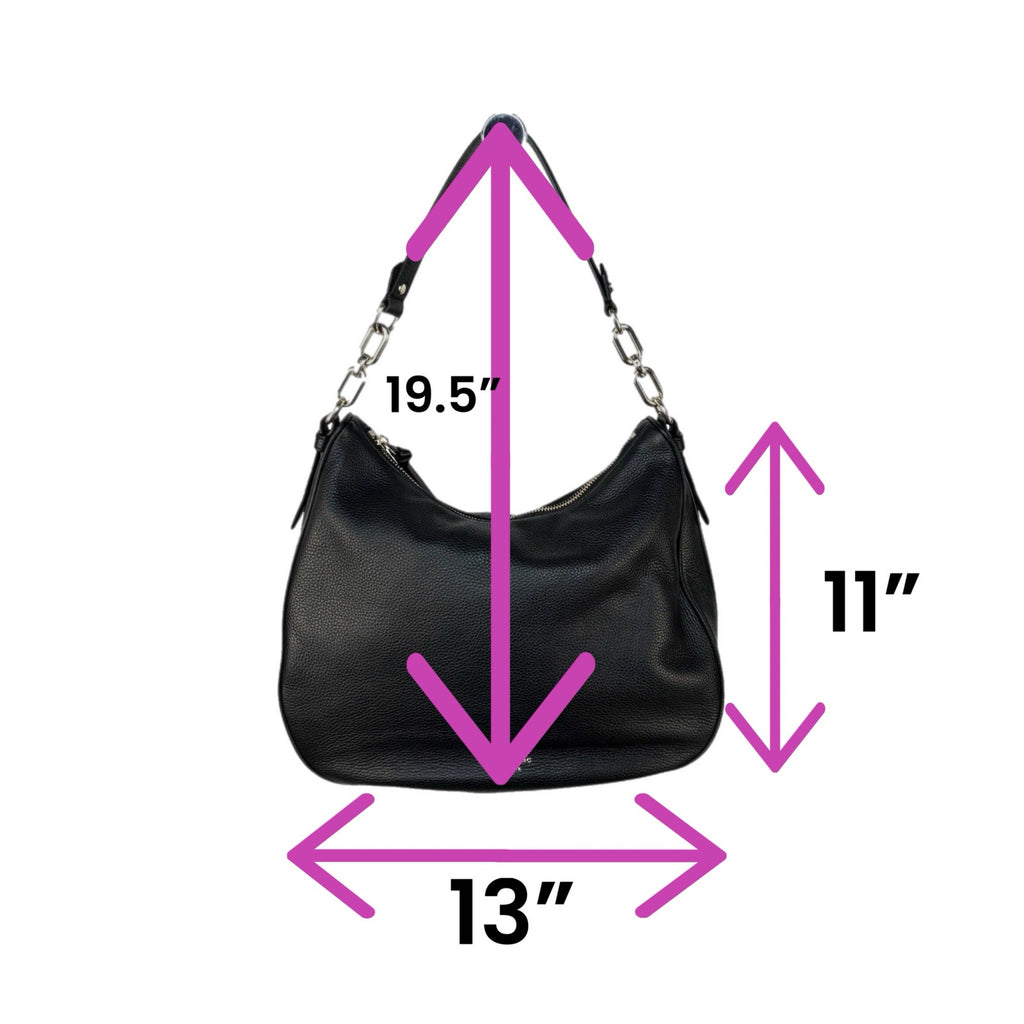 Kate Spade Hobo Black Pebbled Leather Shoulder Bag