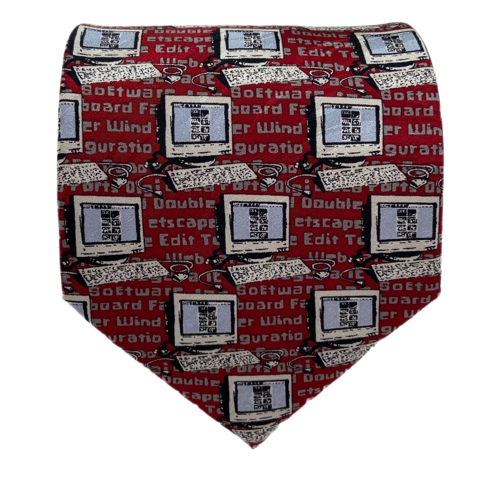 Museum Artifacts Vintage Computer Men's Silk Tie