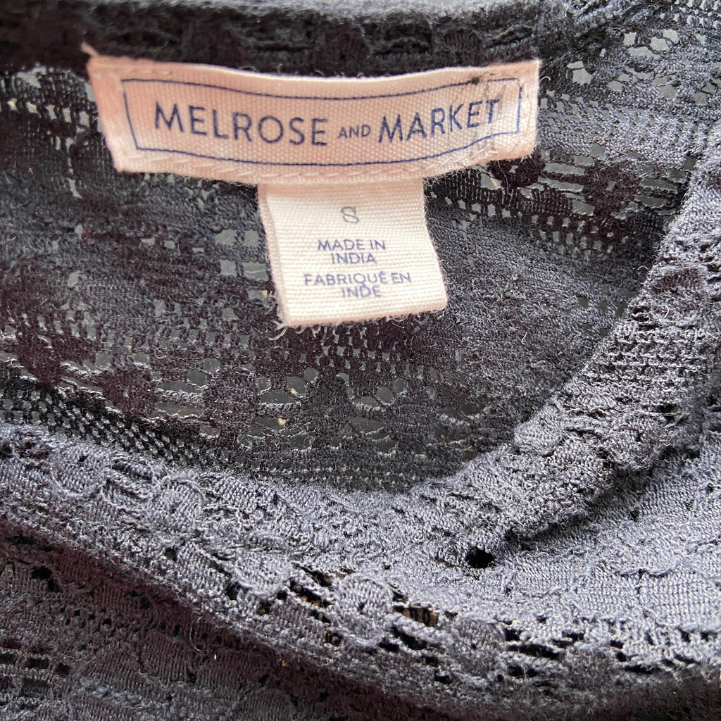 Melrose and Market Sheer Lace Long Sleeve Top - Women's Size S