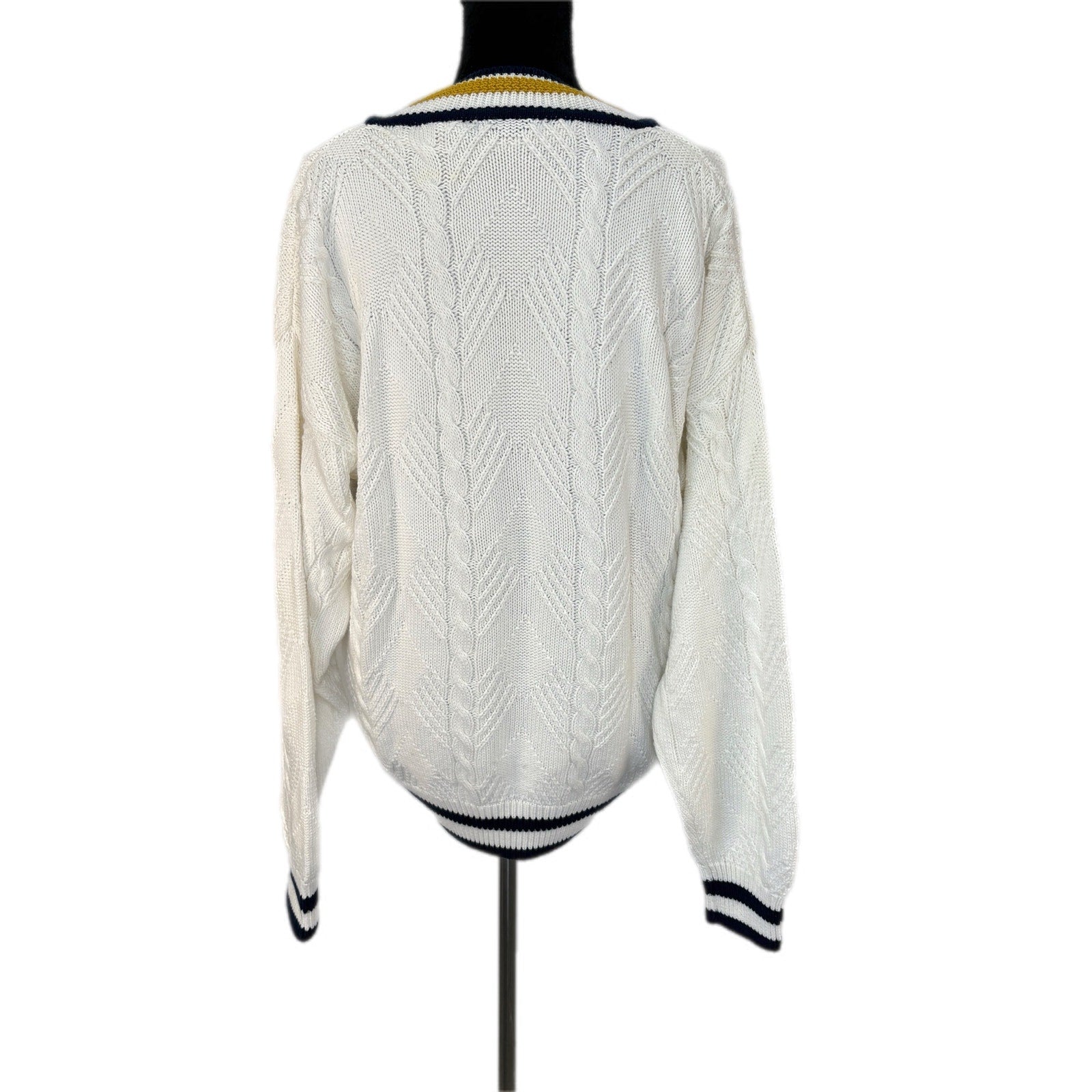 Vintage Preppy V Neck Sweater - Men's Size L