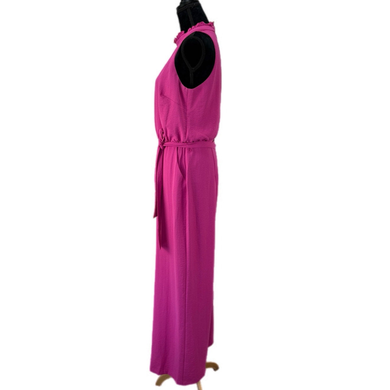 Vince Camuto Bright Pink Halter Wide Leg Jumpsuit - Women's Size 10