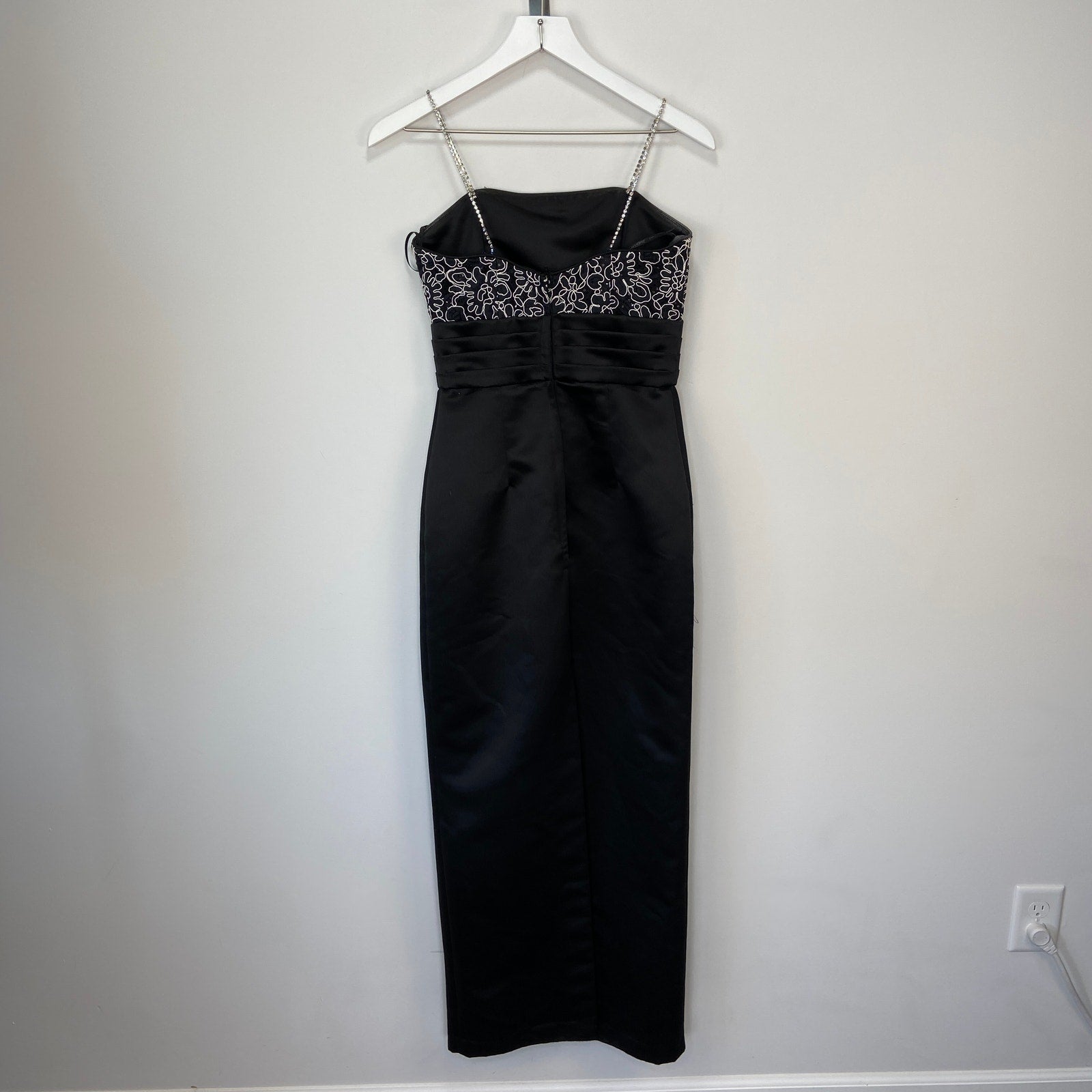 American Vintage Scott McClintock Long Formal Satin Sheath Dress - Women's 6