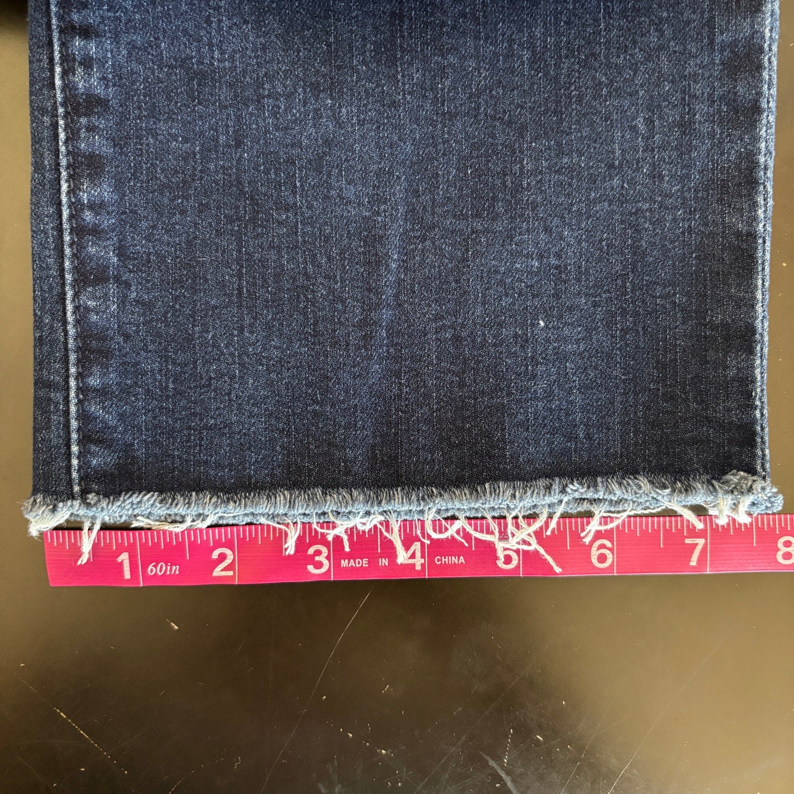 Democracy Flex-ellent Raw Hem Dark Wash Jeans - Women's Size 14