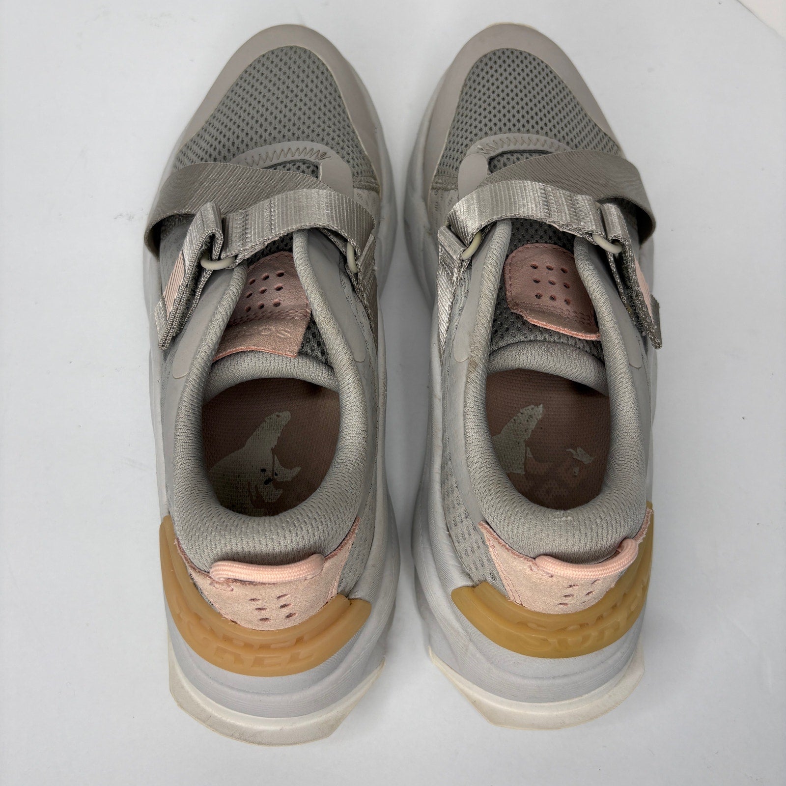Sorel Kinetic RNEGD Gray Strap Sneaker Shoes Breathable Mesh - Women's Size 7.5