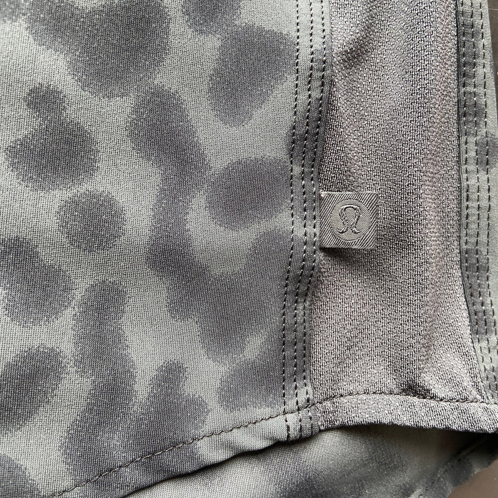 Lululemon Day Trip Blouse Animal Swirl Deep Coal Black - Women's Size 10