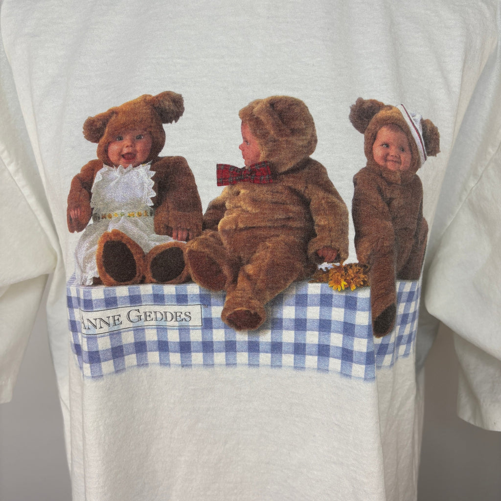 Vintage 90s Single Stitch Anne Geddes Baby Bears Sleep T Shirt - Women's O/S