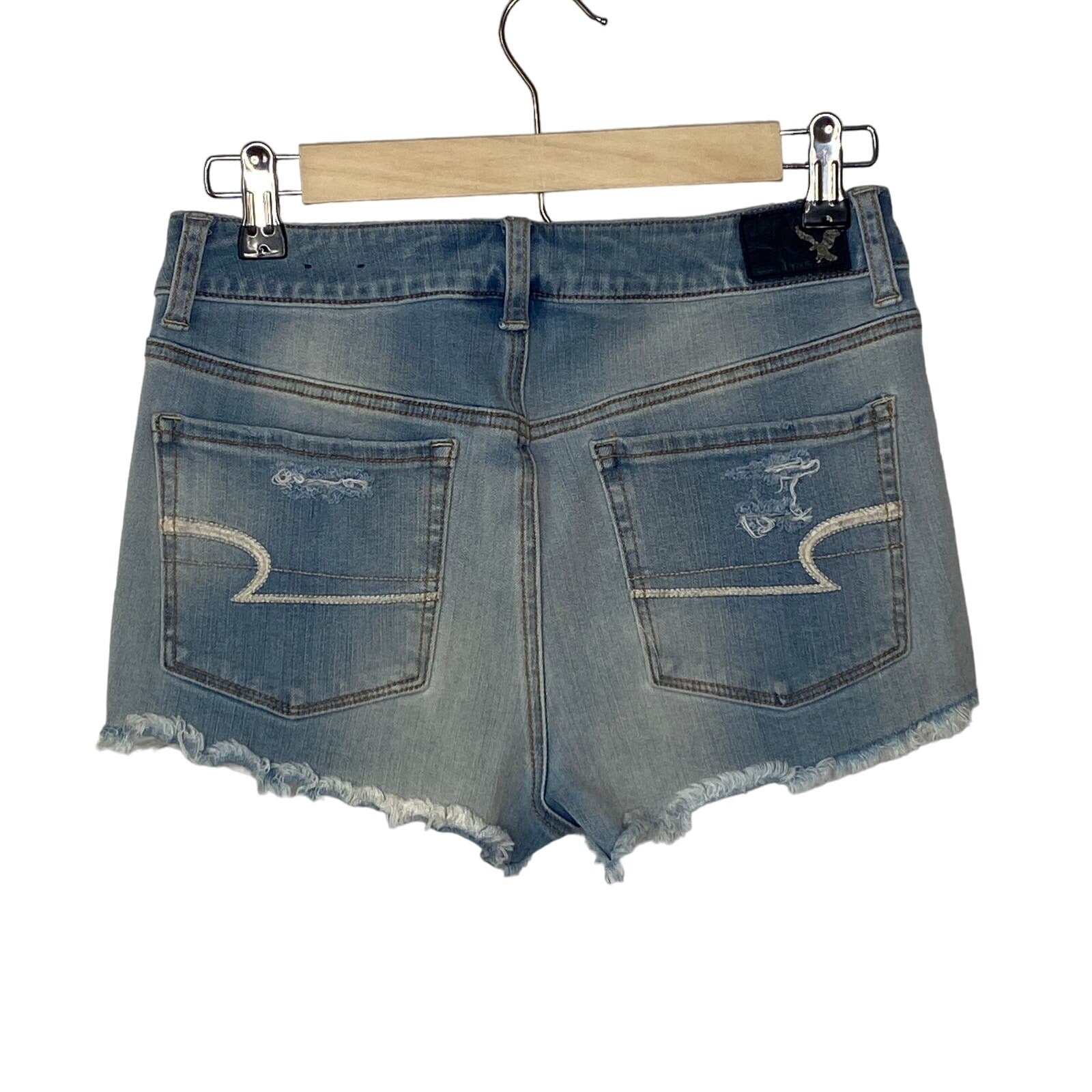 American Eagle Distressed Cut Off Super Stretch Jean Shorts - Women's Size 4