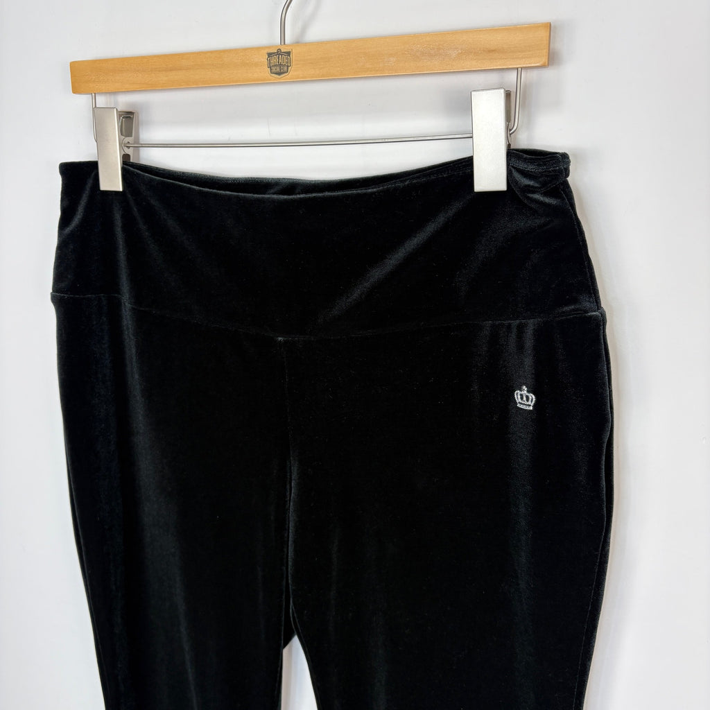 Juicy Flare Leg Black Velvet Pants - Women's Size L