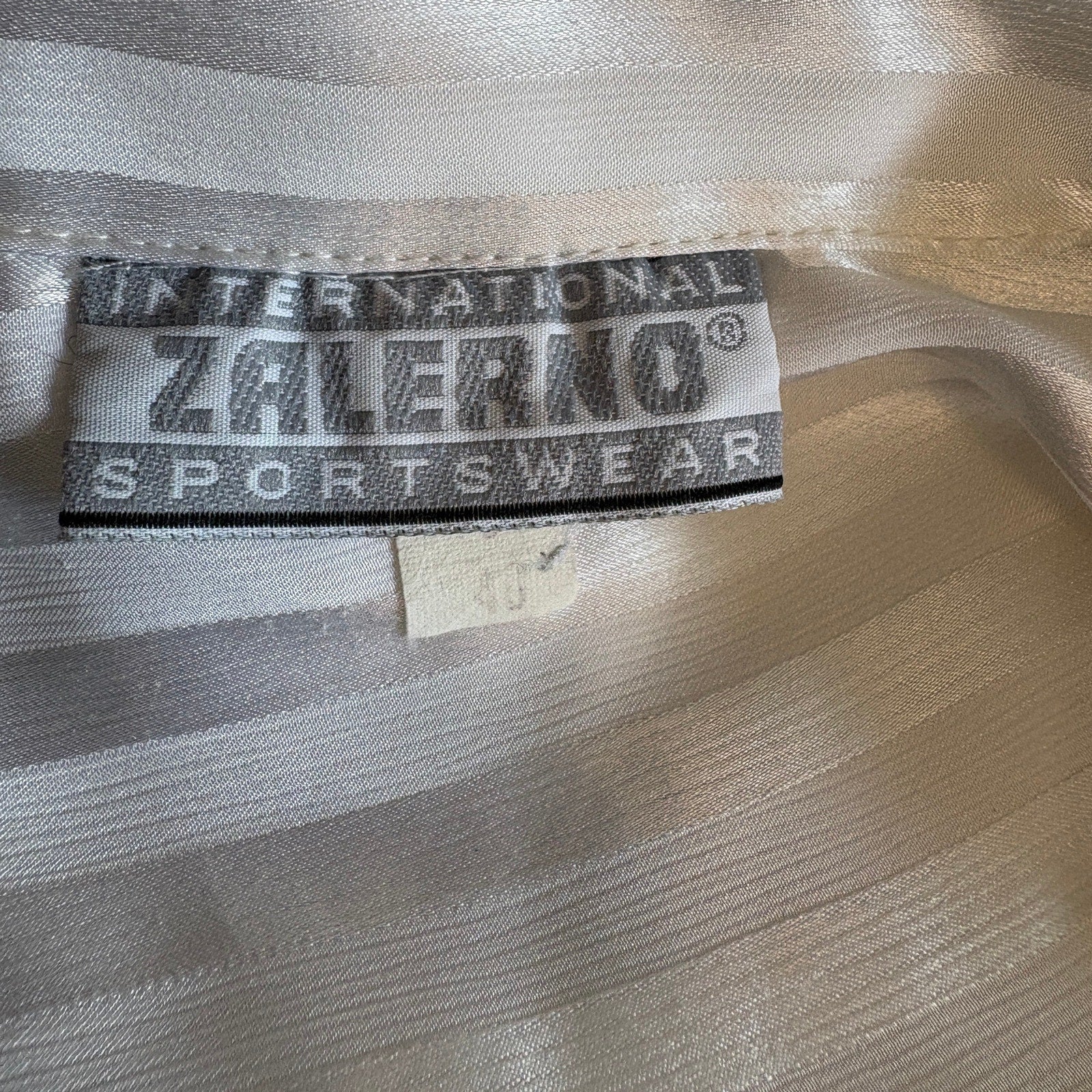 Vintage White Stripe Button Front Blouse - Women's Size 18