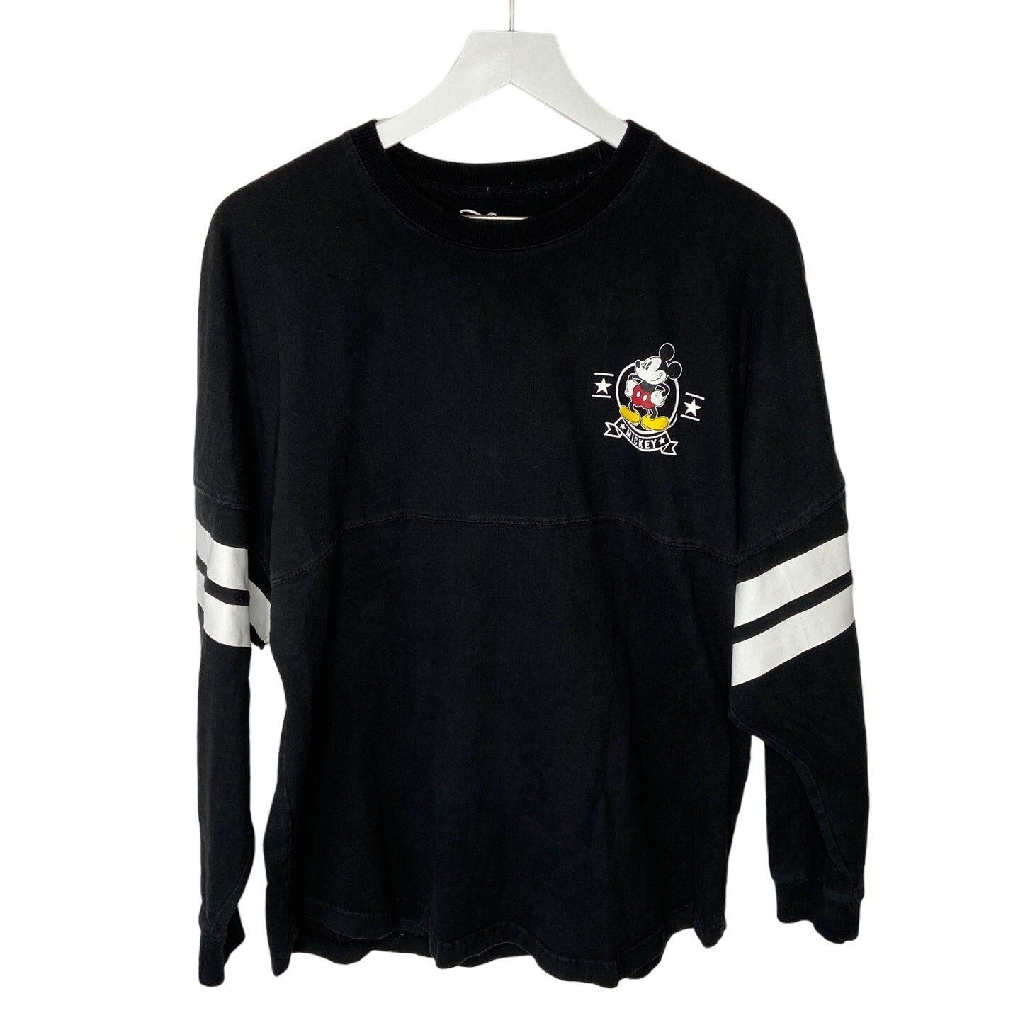 Disney Mickey Mouse Jersey Style Long Sleeve T Shirt - Women's Size M