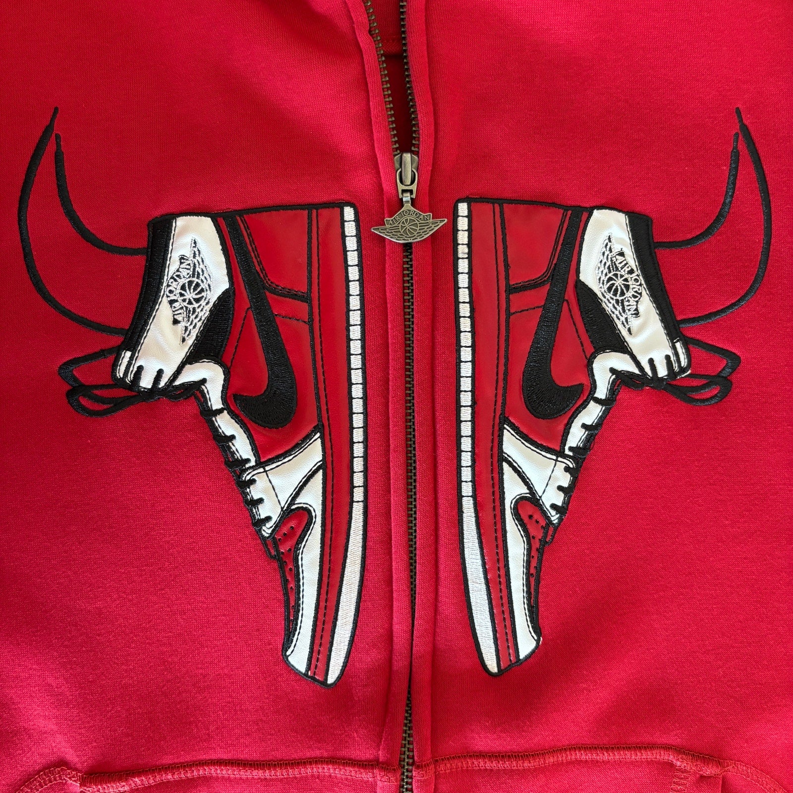 Nike Air Jordan 1 Horns Zip Up Hooded Sweatshirt Rare NWT Size M